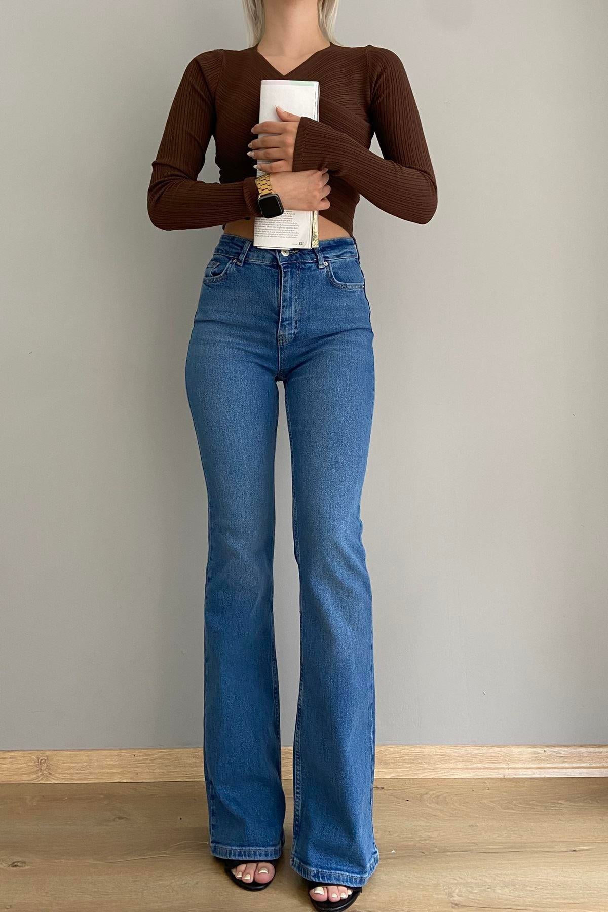 LİKRALI FLARE PANTOLON