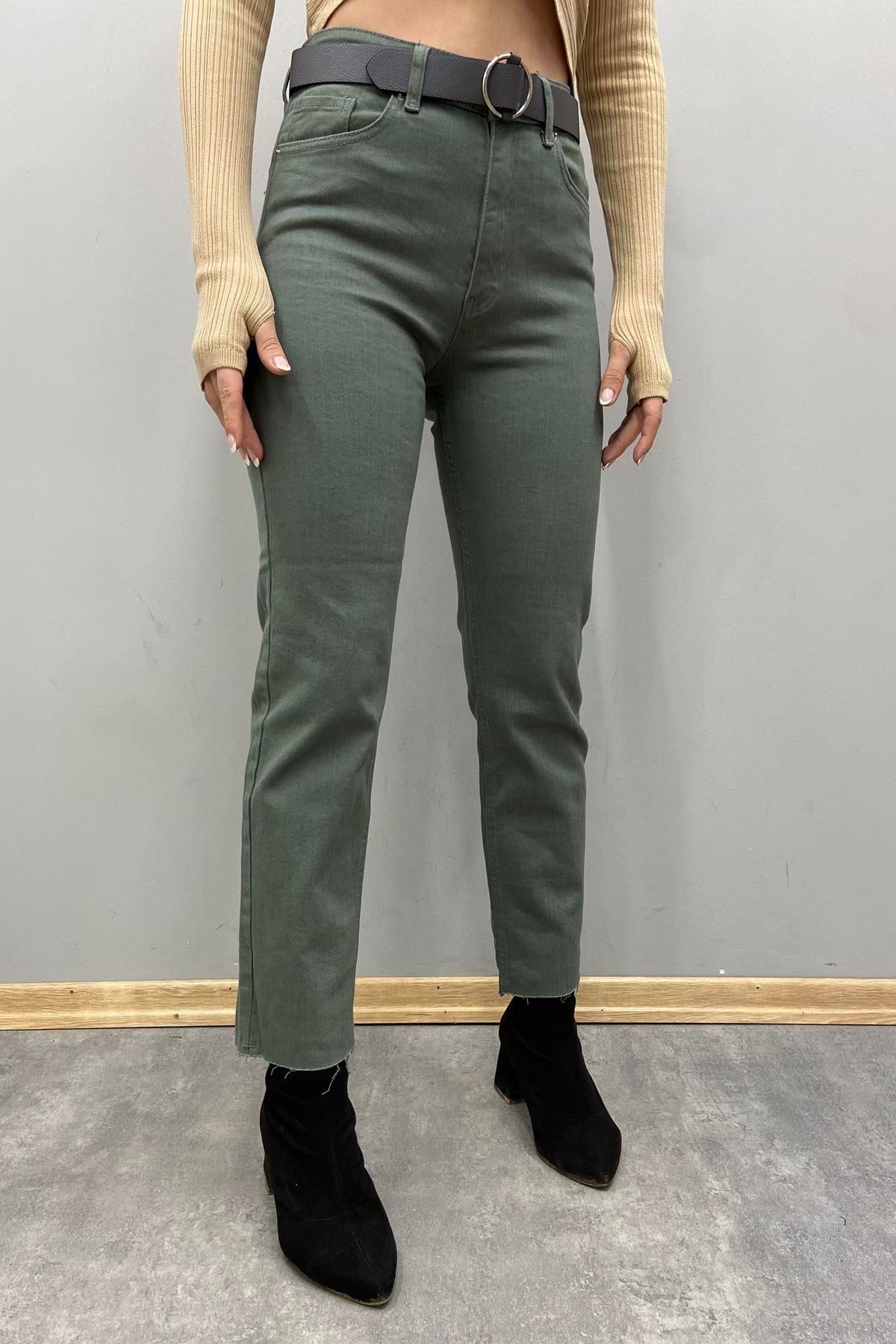 LİKRALI KEMERLI KOT PANTOLON