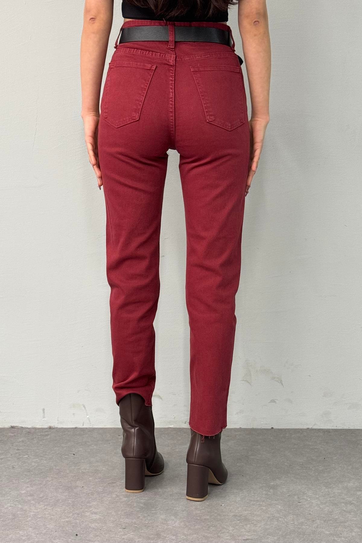 LİKRALI KEMERLI KOT PANTOLON
