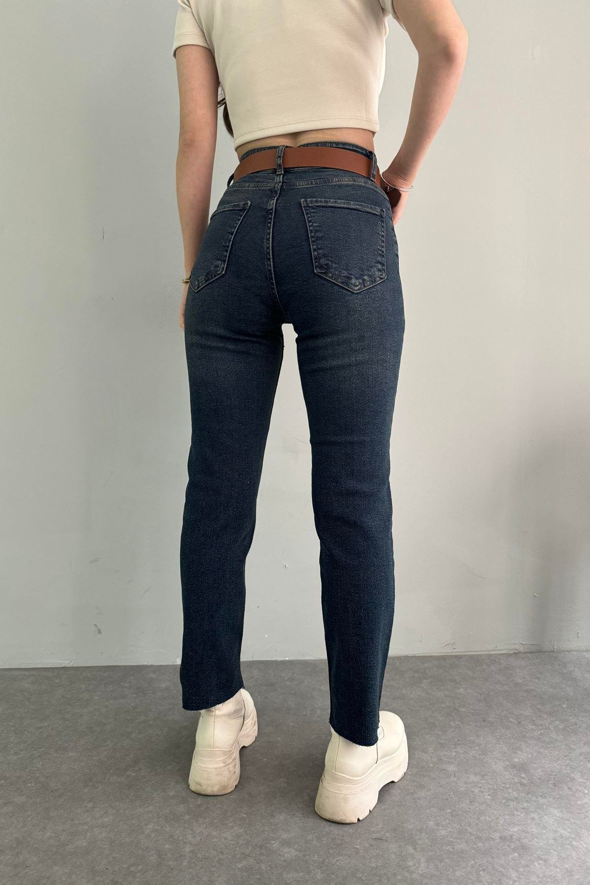 LİKRALI KEMERLI KOT PANTOLON