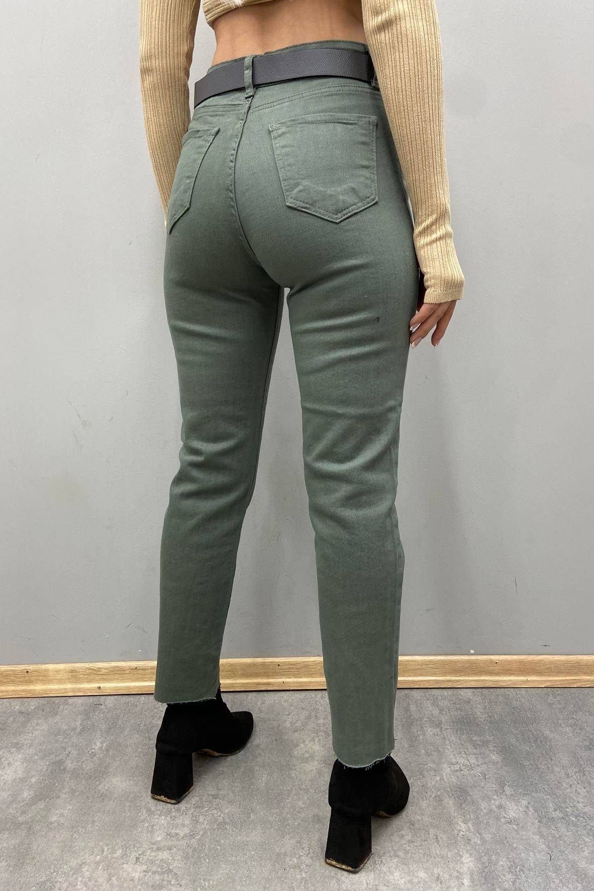 LİKRALI KEMERLI KOT PANTOLON