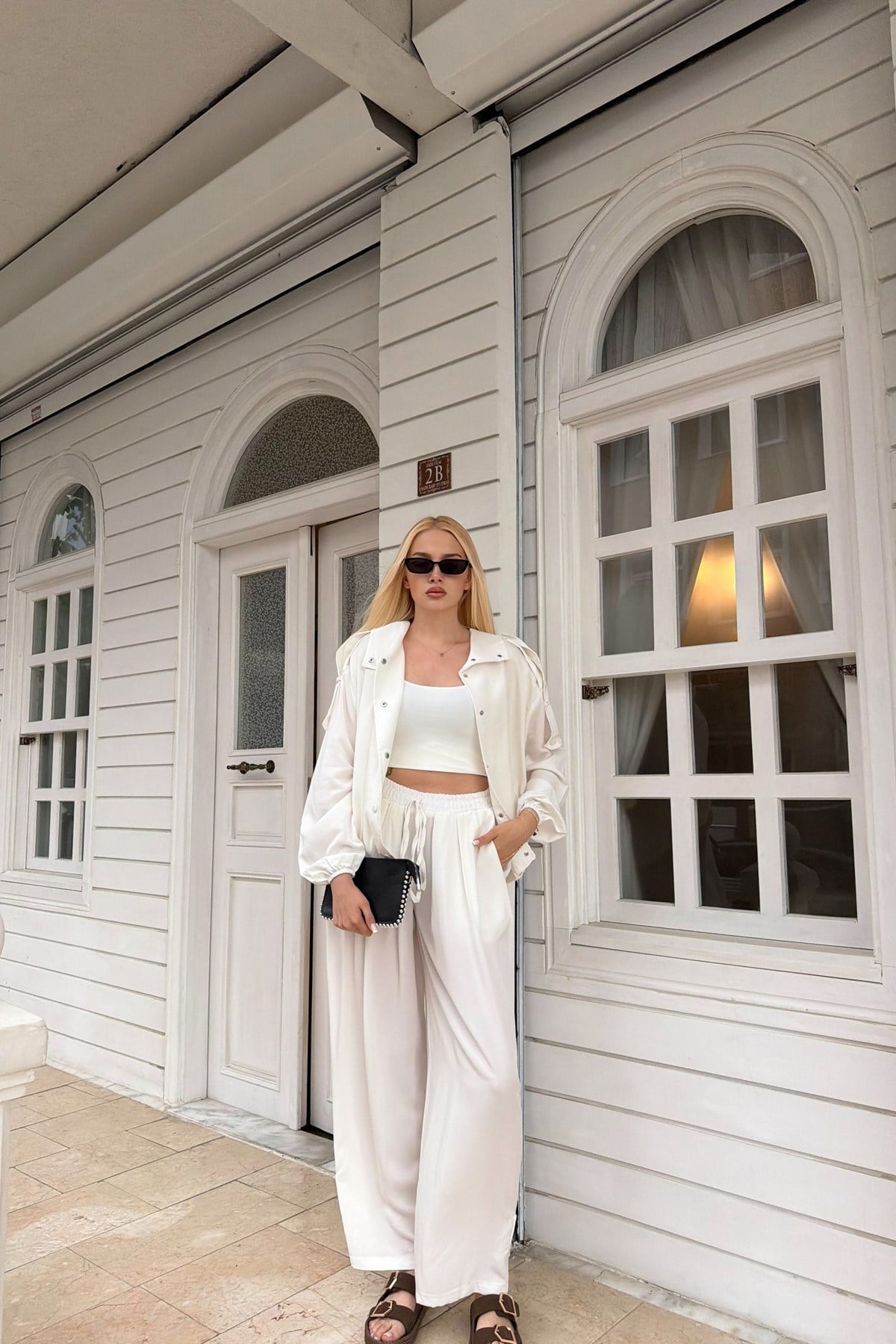 APOLET DETAY TENCEL BOMBER CEKET PANTOLON TAKIM