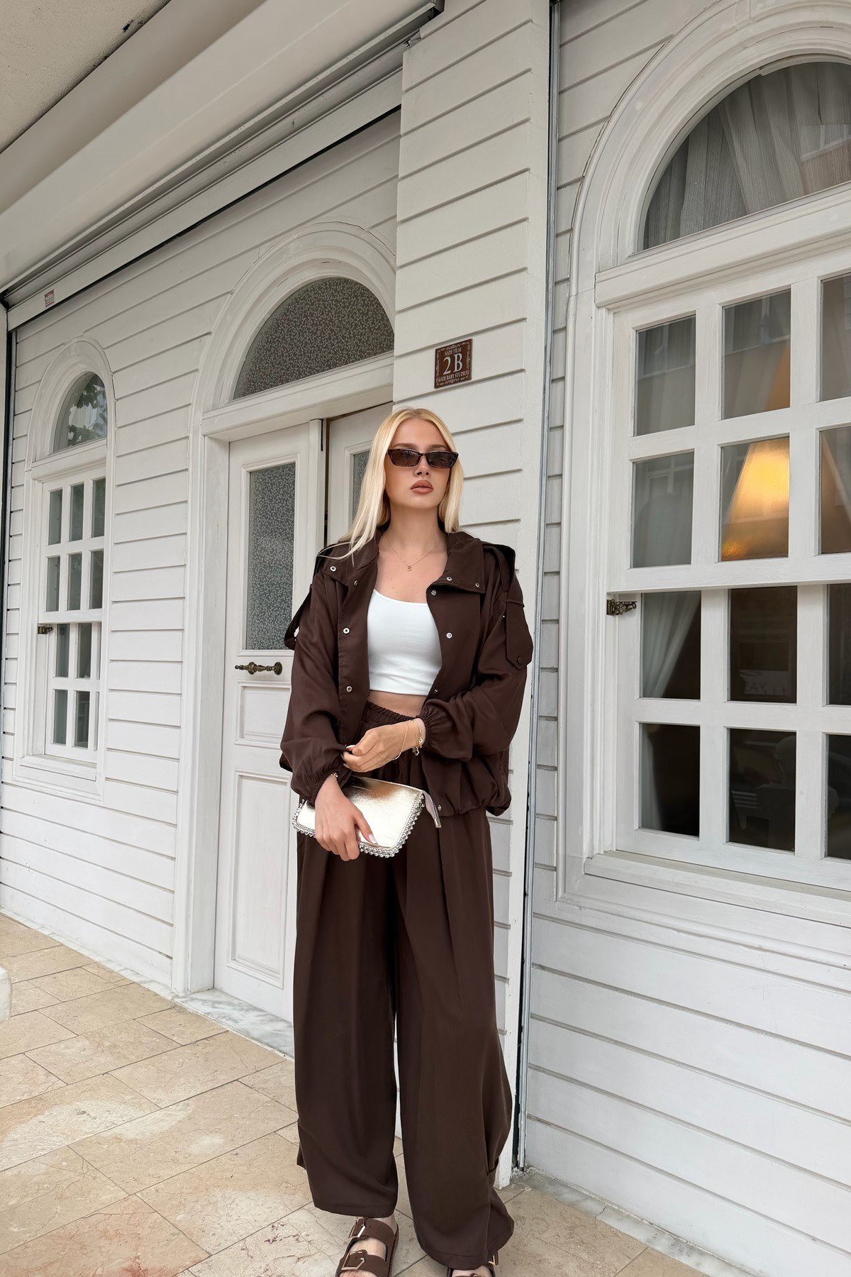 APOLET DETAY TENCEL BOMBER CEKET PANTOLON TAKIM