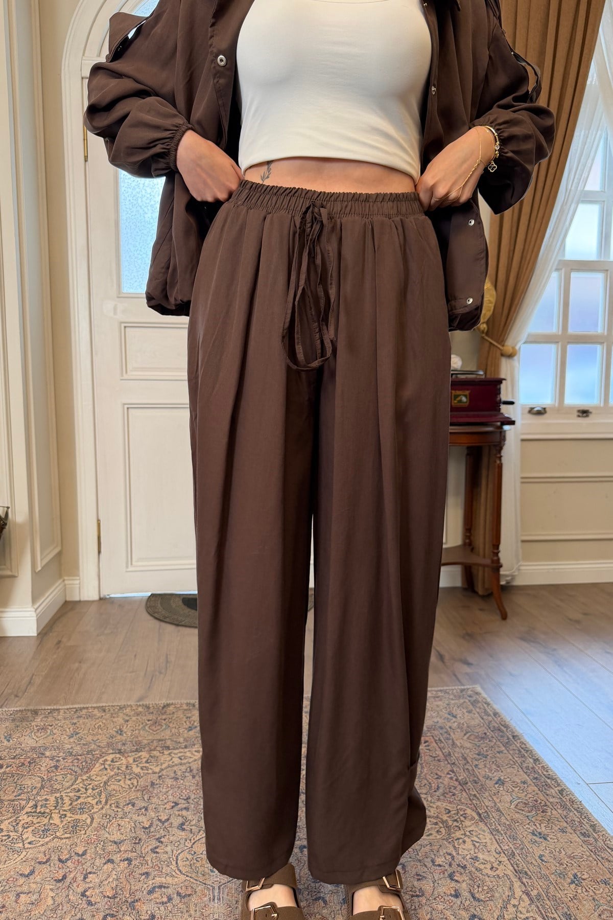 APOLET DETAY TENCEL BOMBER CEKET PANTOLON TAKIM