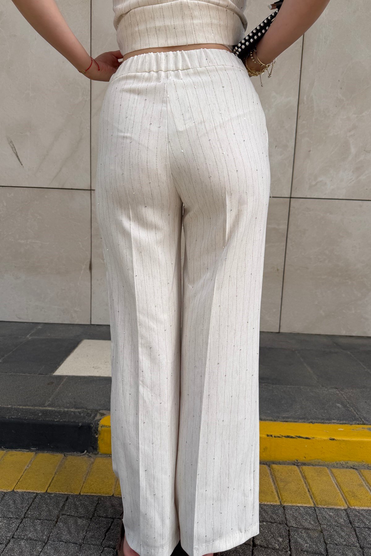DÜĞME DETAY YELEK PANTOLON TAKIM