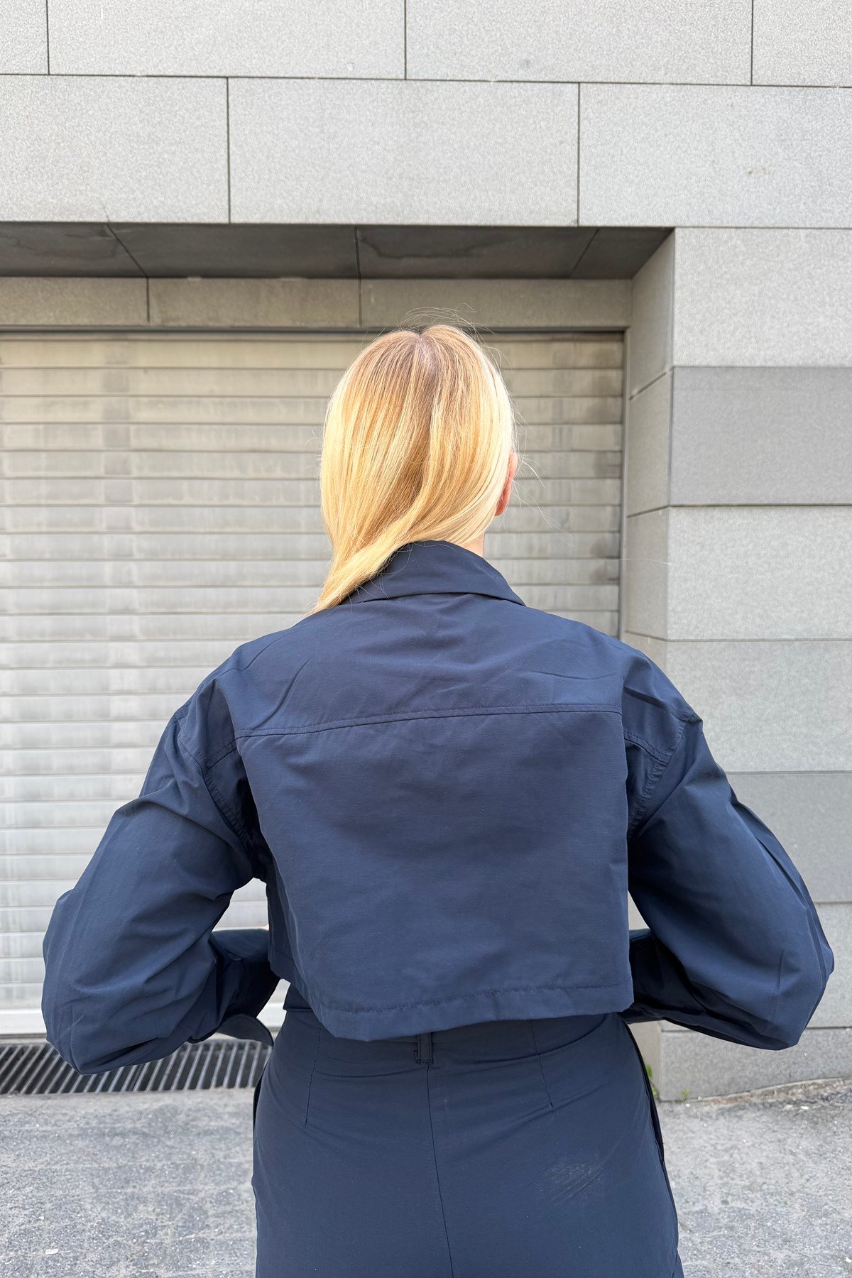 PARAŞÜT KUMAŞ CROP MONT PANTOLON TAKIM