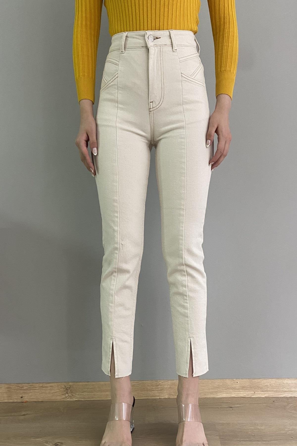 ÖNÜ DİKİŞLİ  PAMUK PANTALON