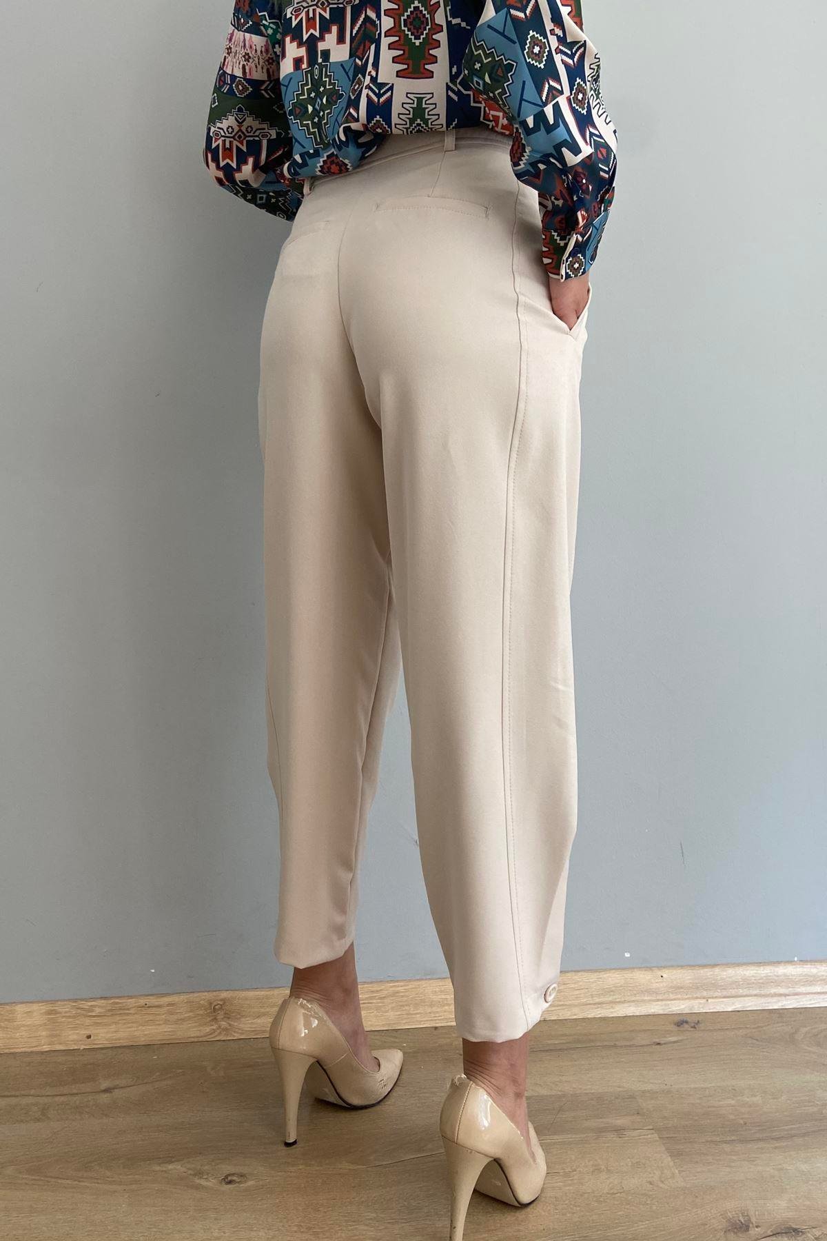 PAÇA DÜĞME VE PİLE DETAY PANTOLON