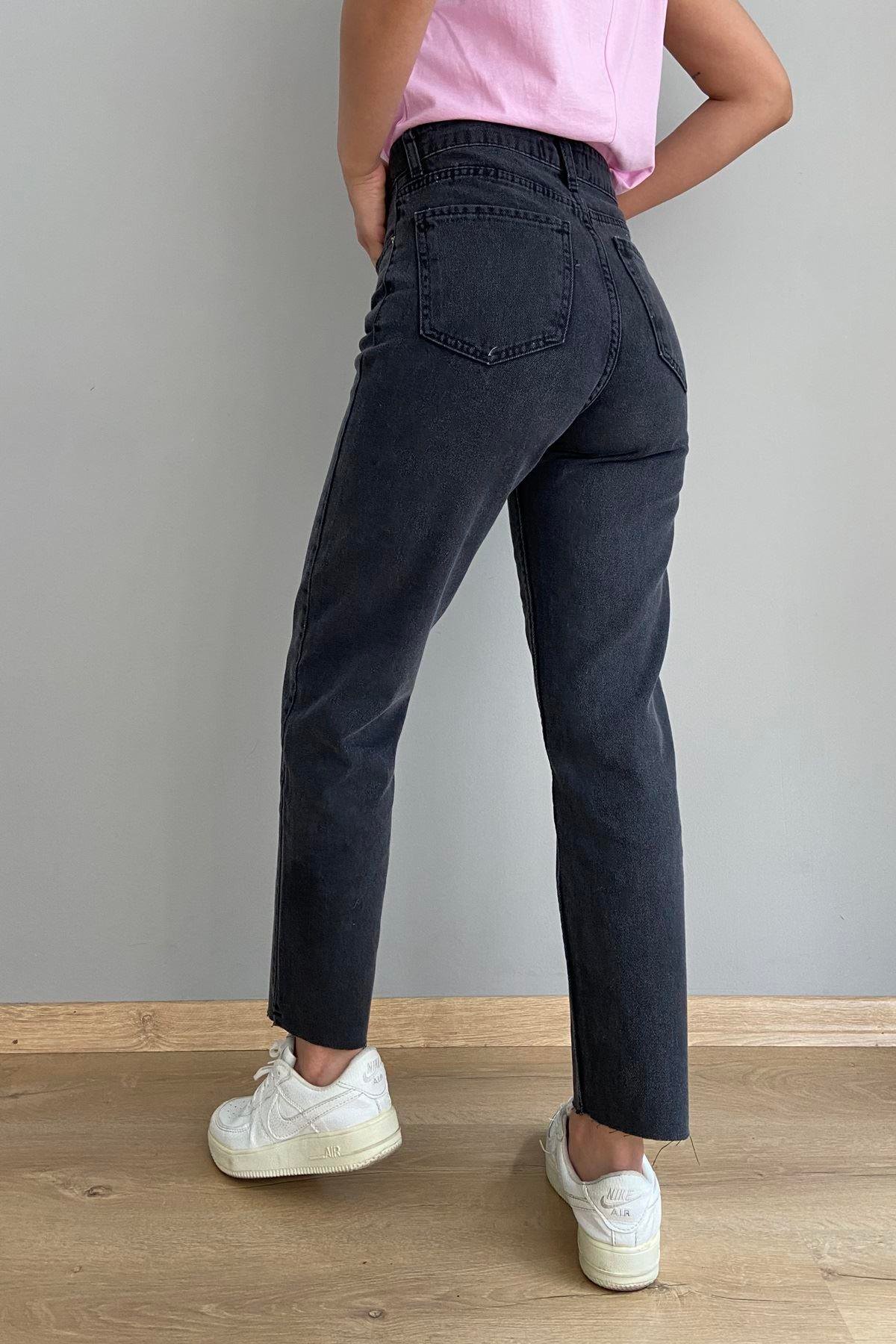 PAÇA KESİK MOM KOT PANTOLON