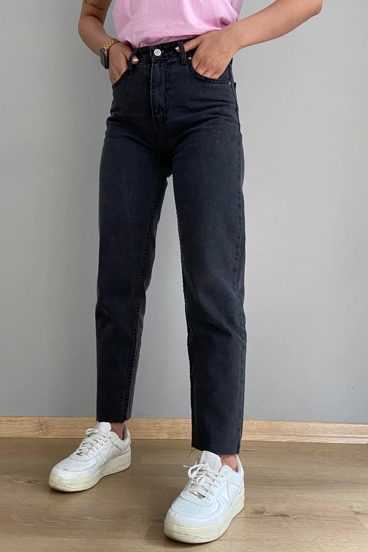 PAÇA KESİK MOM KOT PANTOLON
