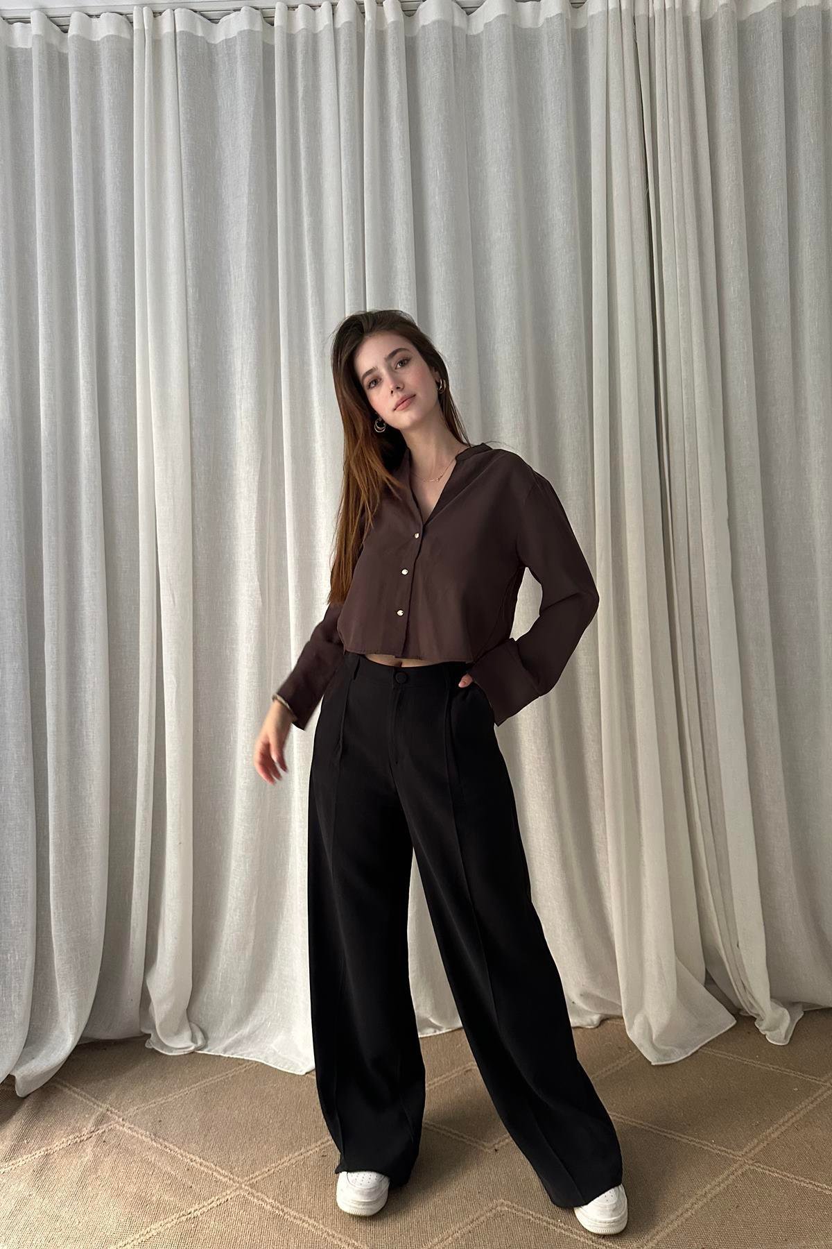PİLELİ BOL PAÇA PANTOLON