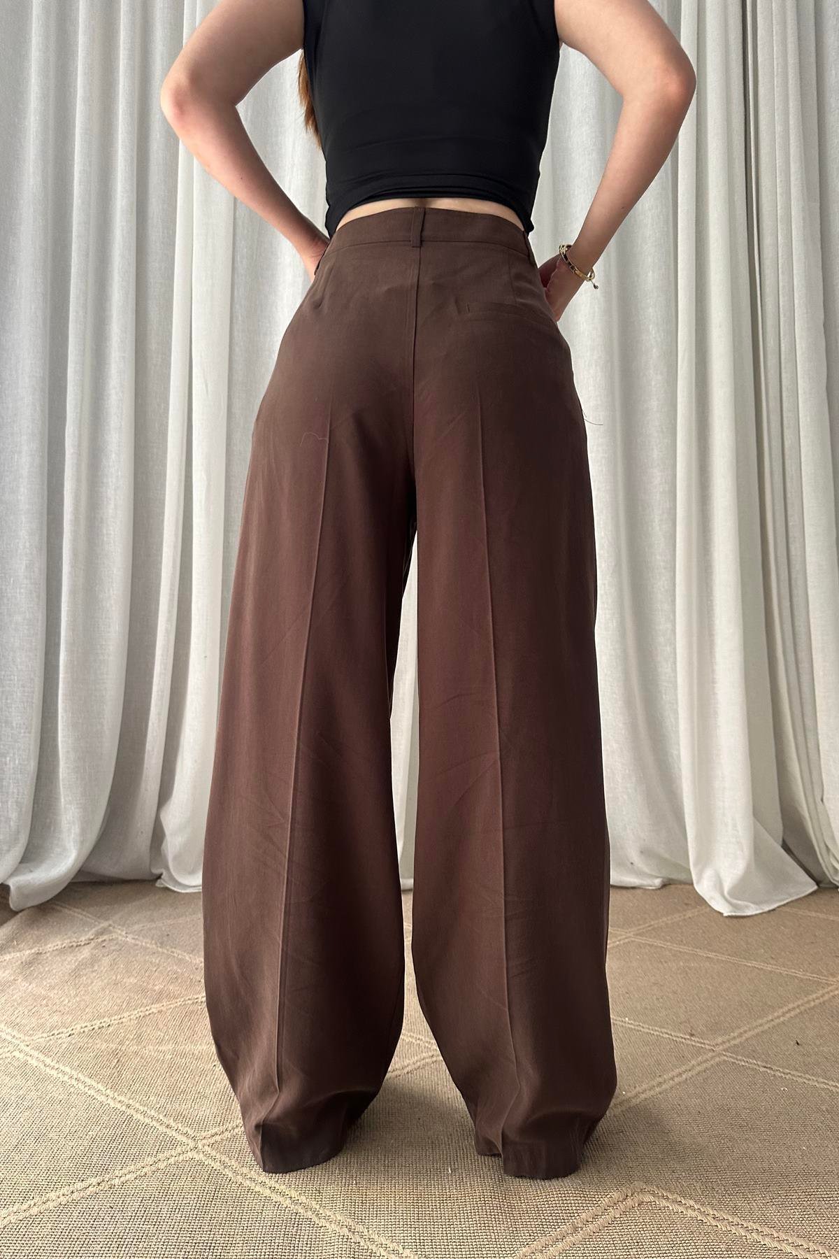 PİLELİ BOL PAÇA PANTOLON