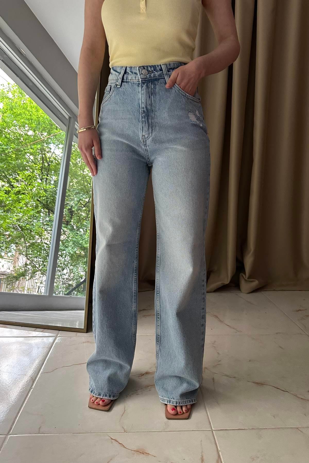 STRAİGHT FİT DENİM PANTOLON