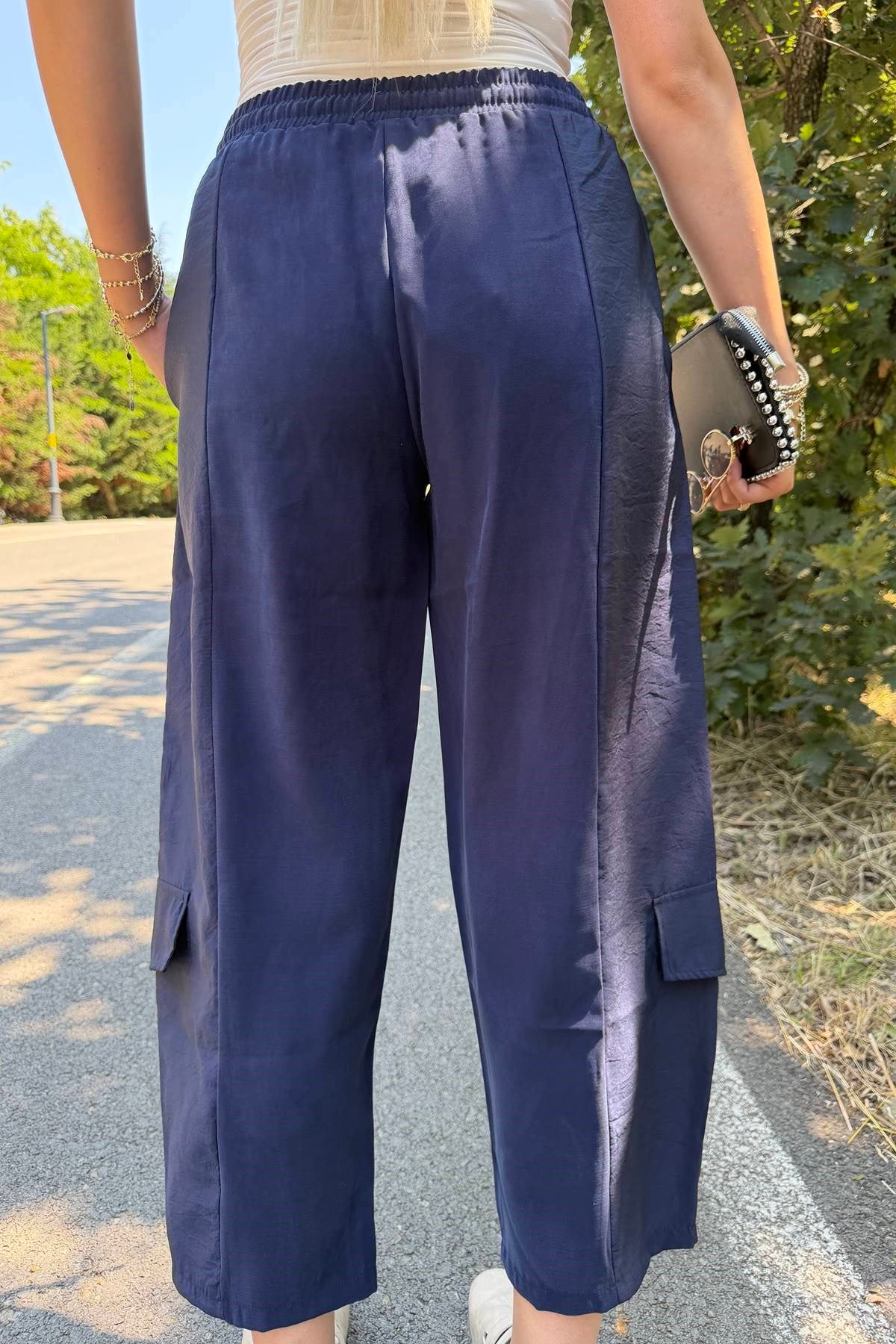 TENCEL GARNİLİ KARGO PANTOLON