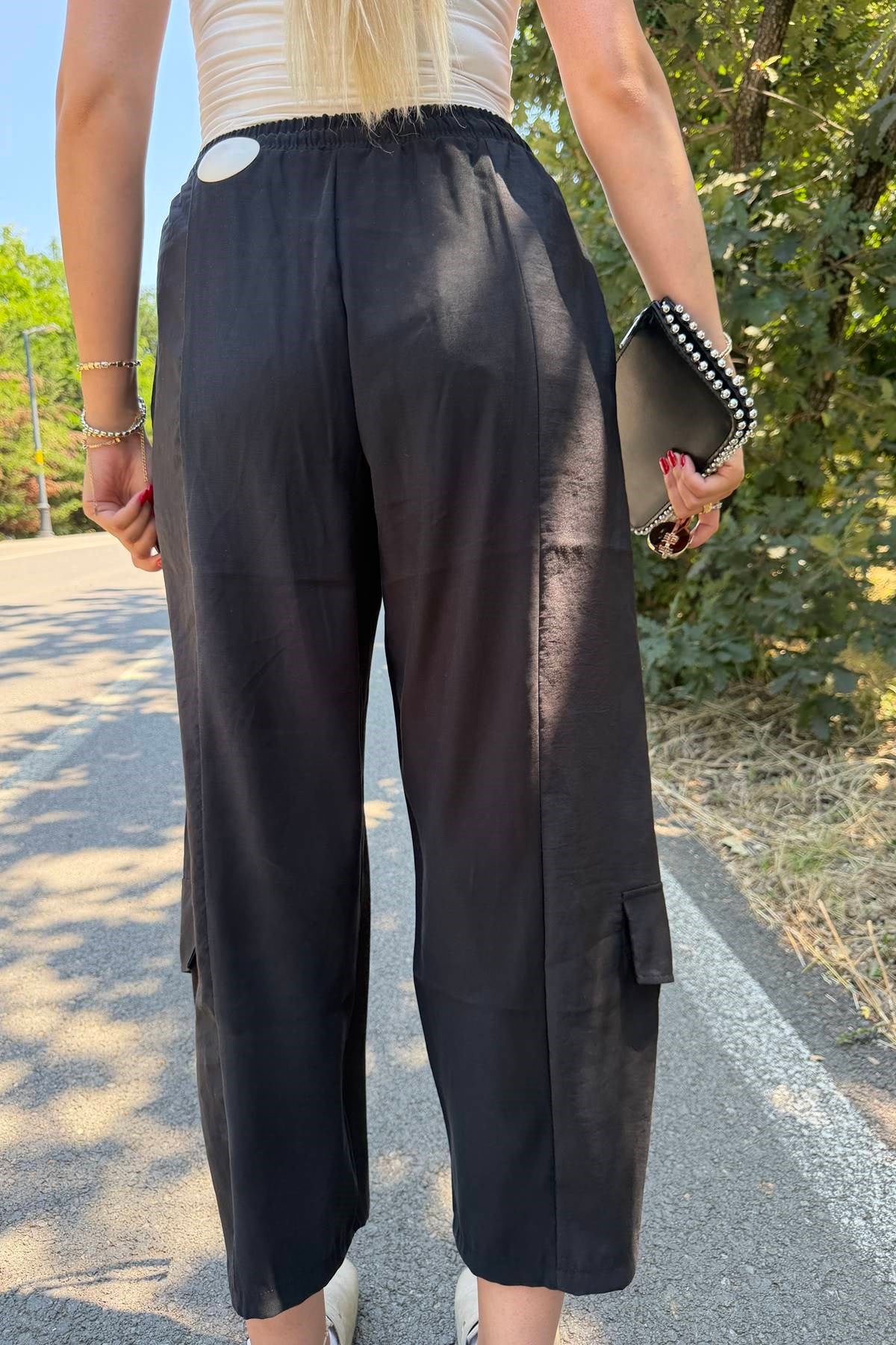 TENCEL GARNİLİ KARGO PANTOLON