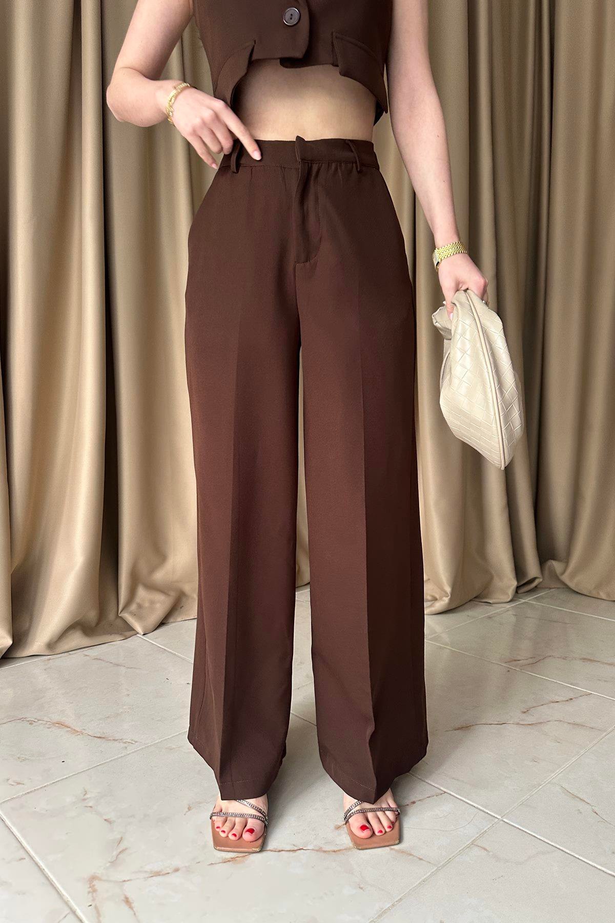 YANDAN CEPLİ DÖKÜMLÜ PANTOLON