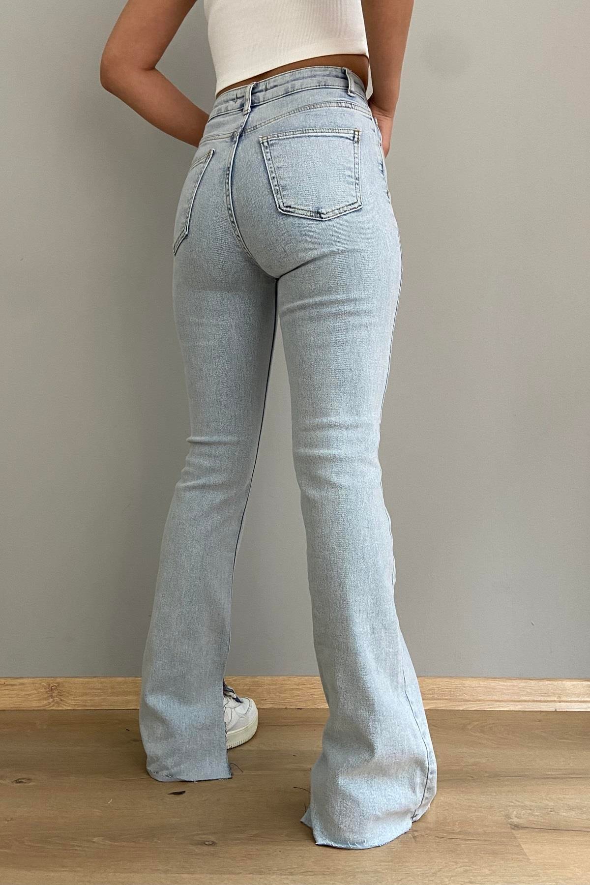 YANI KESİK KAR YIKAMA PANTALON