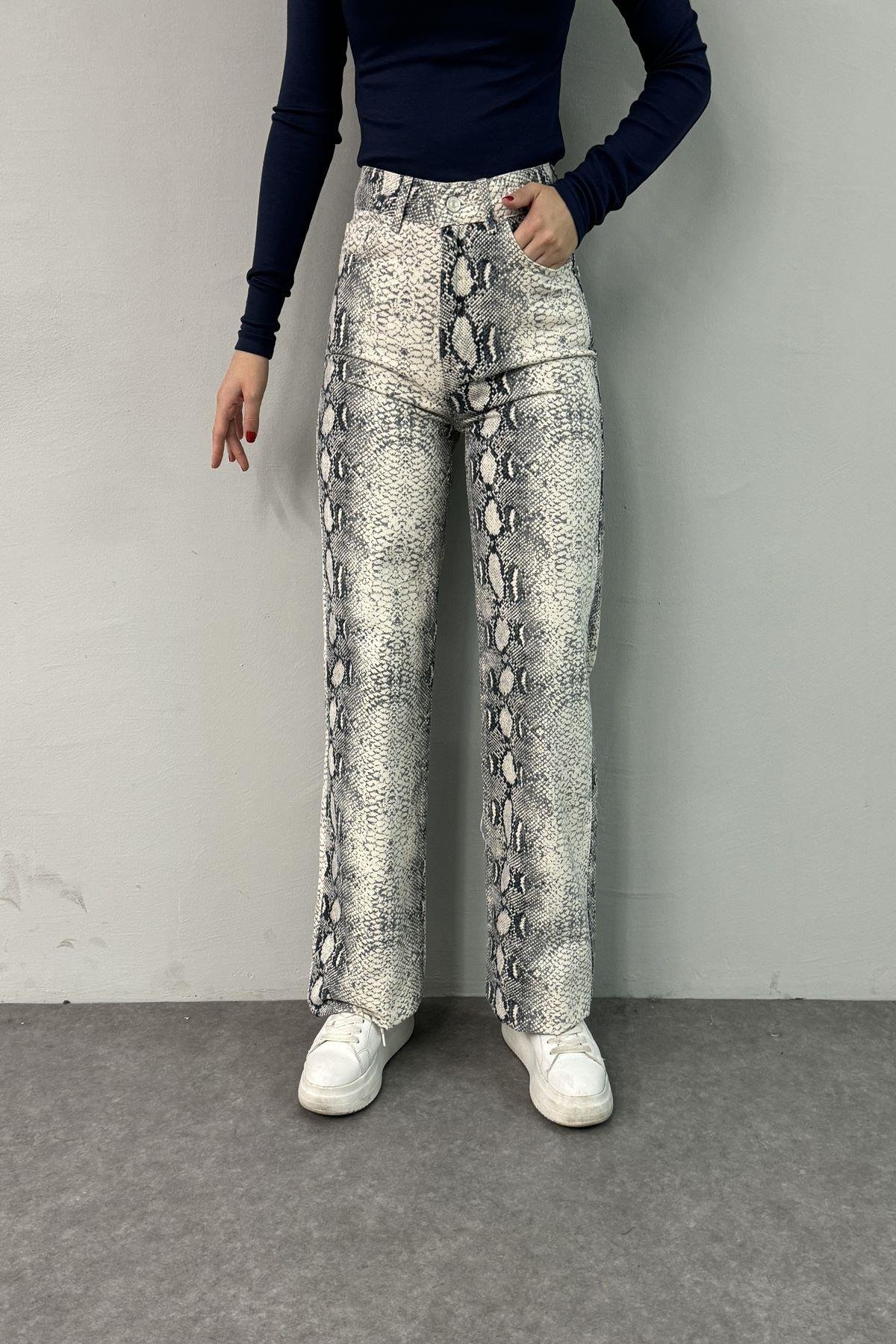 YILAN DESEN WİDELEG PANTOLON