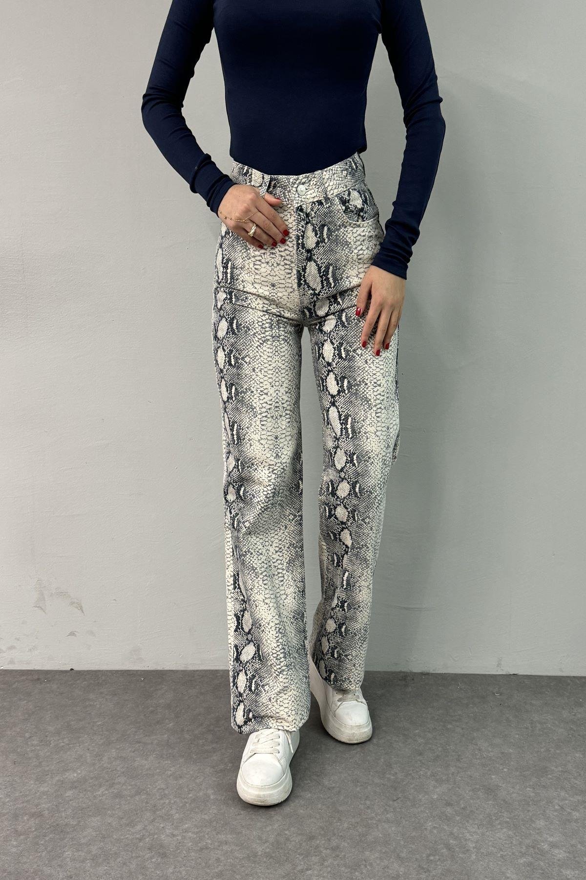 YILAN DESEN WİDELEG PANTOLON