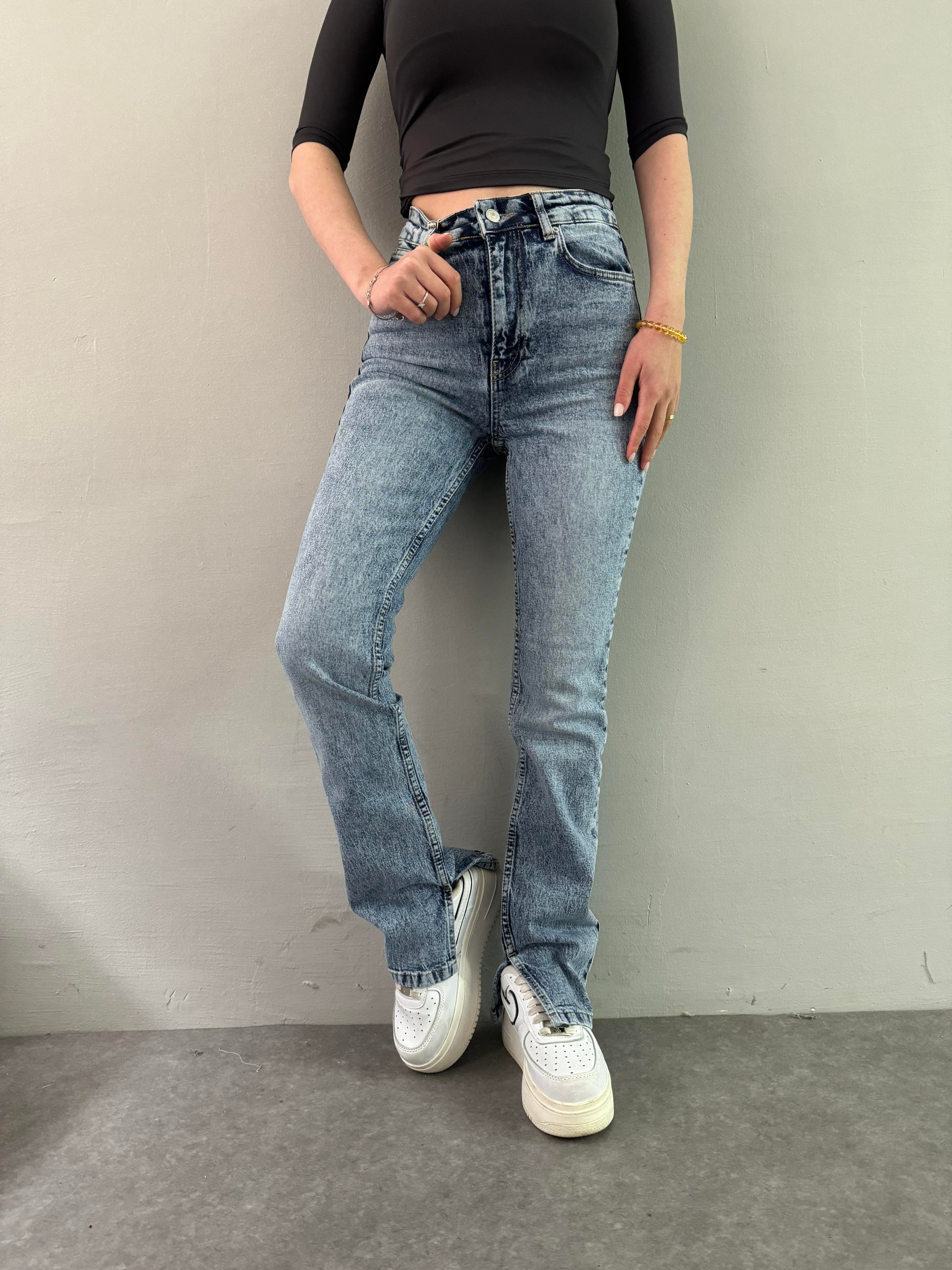 YIRTMAÇLI LİKRA BORU PAÇA PANTALON