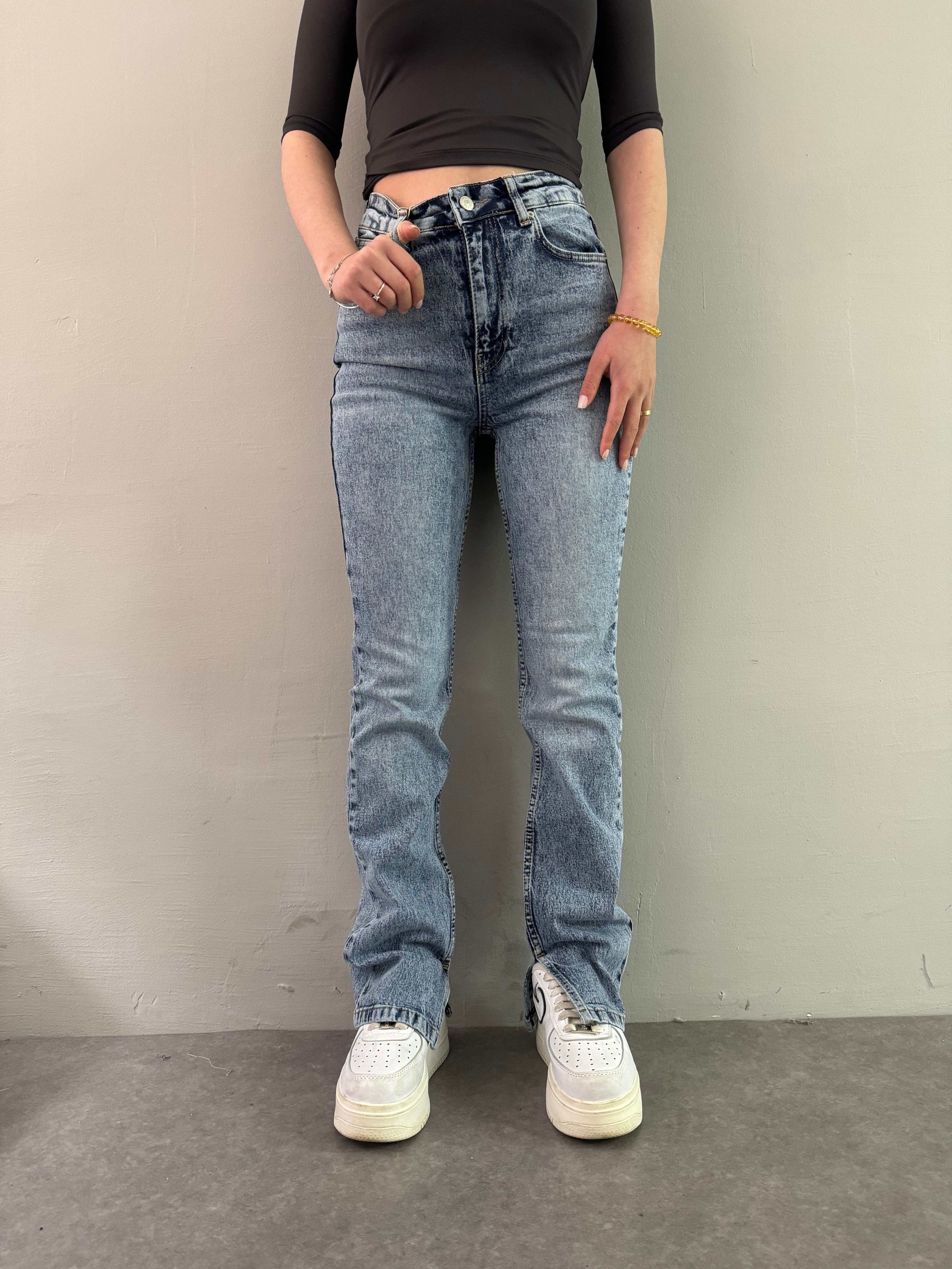 YIRTMAÇLI LİKRA BORU PAÇA PANTALON