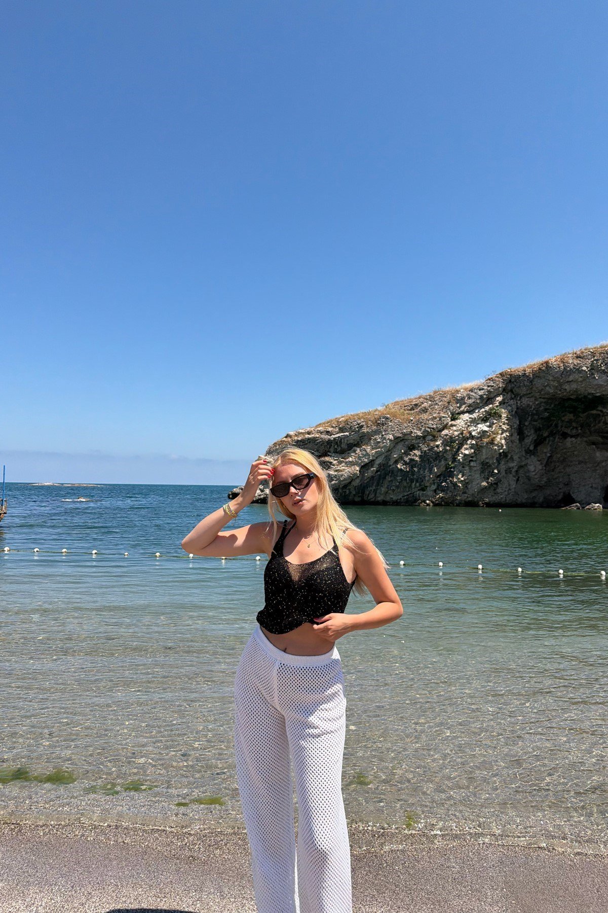 YÜKSEK BEL PLAJ TRIKO PANTOLON