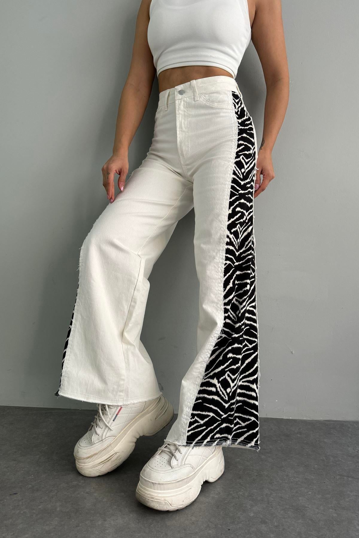 ZEBRA DESEN GARNİLİ PANTOLON