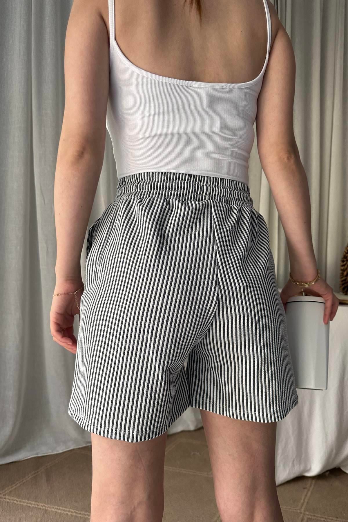 BEL BAĞCIKLI ÖRME ŞORT