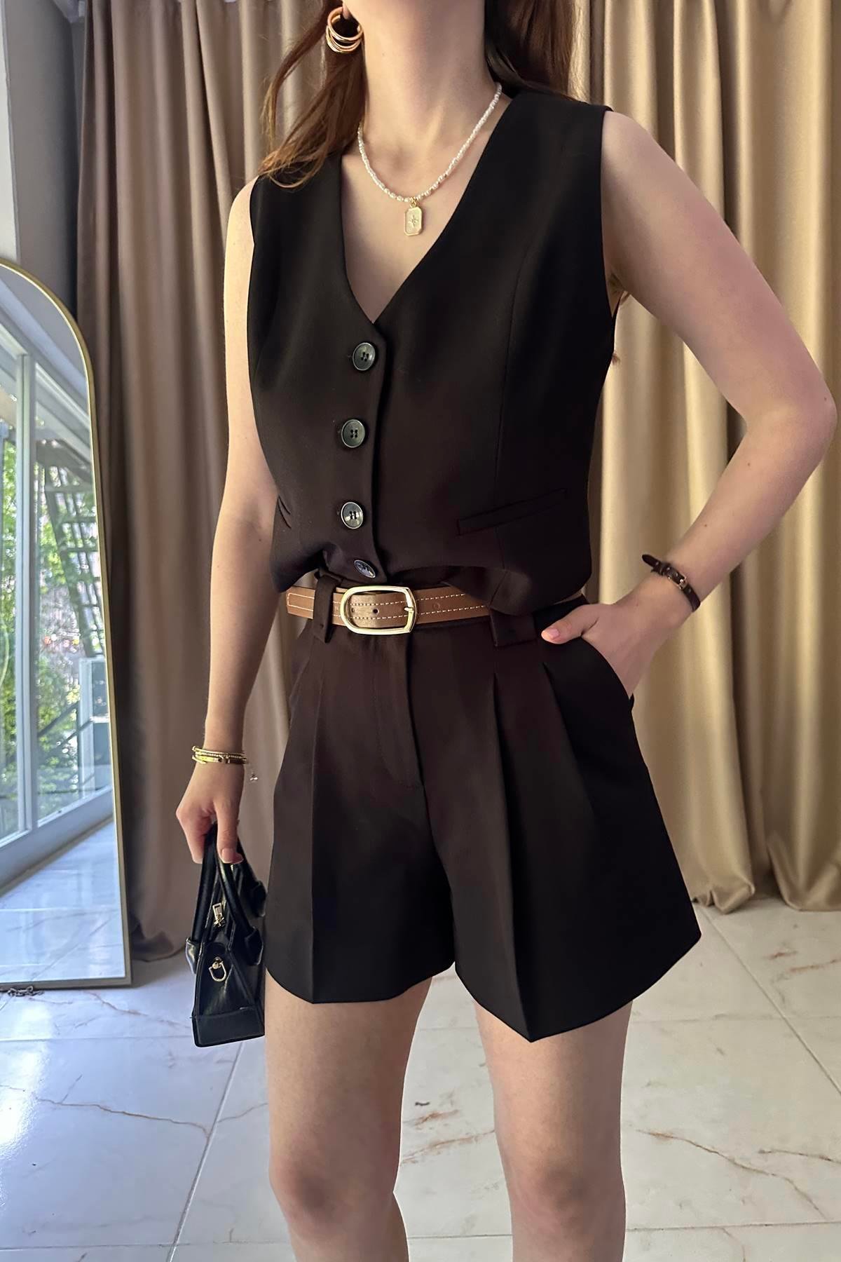 PİLE DETAYLI ŞORT