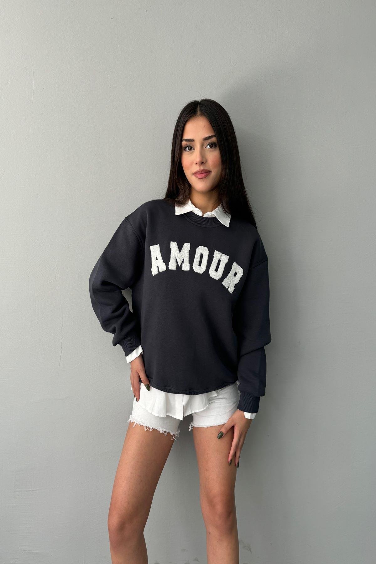 AMOUR NAKIŞ DETAY SWEAT