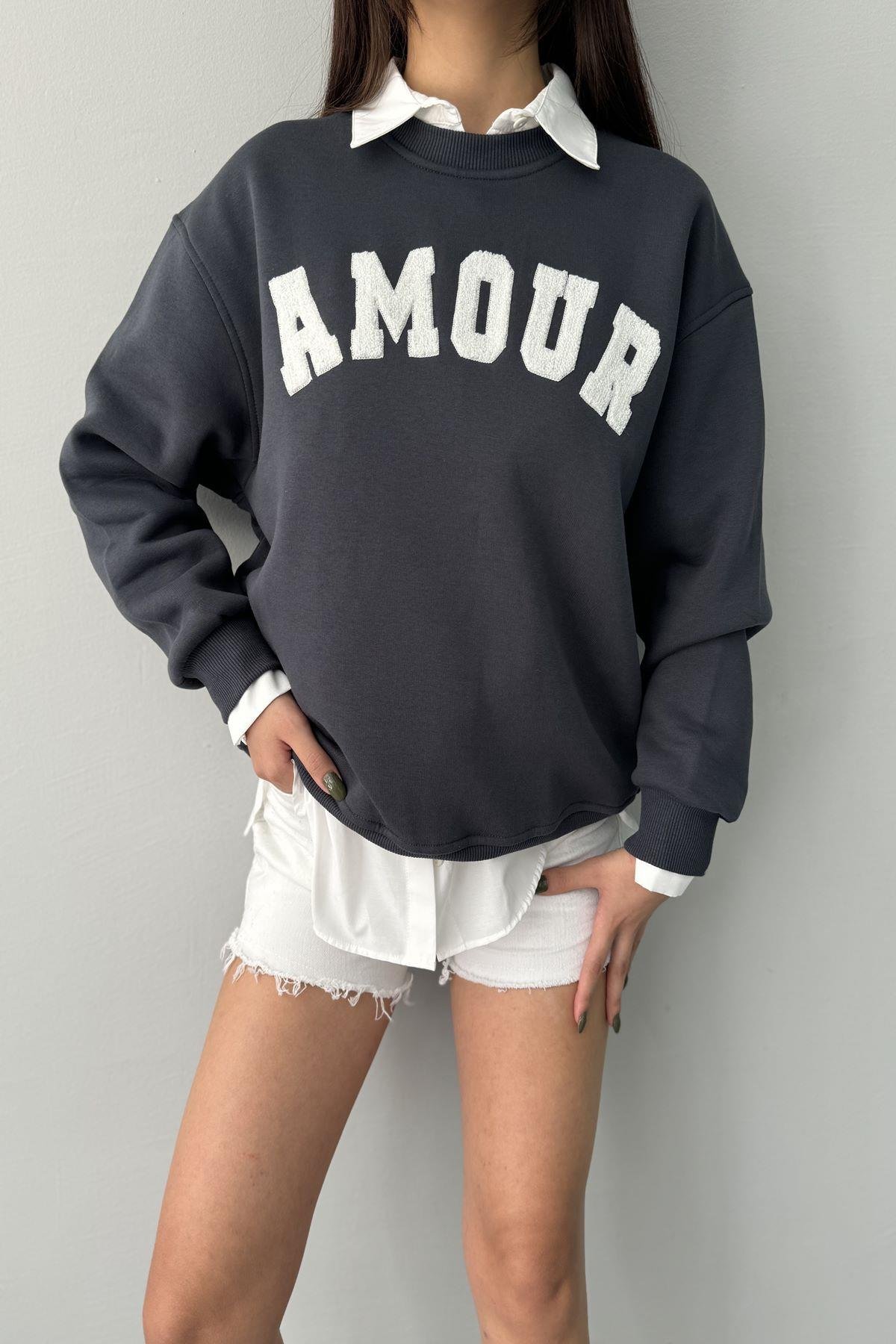 AMOUR NAKIŞ DETAY SWEAT