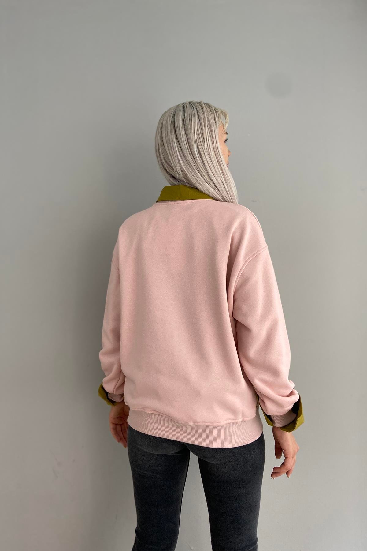AMOUR NAKIŞLI SWEATSHIRT