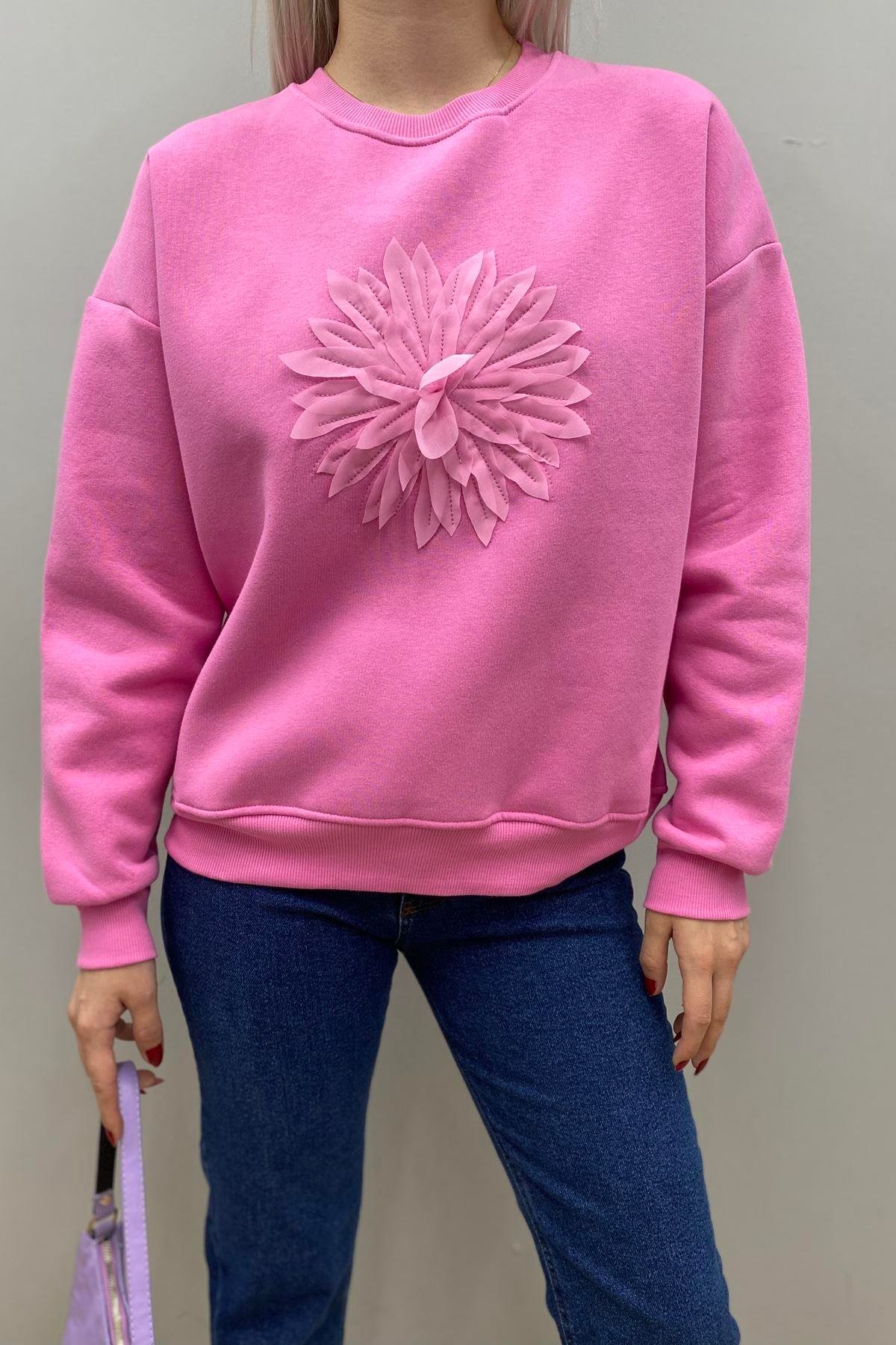 APLİKE DETAY SWEATSHIRT