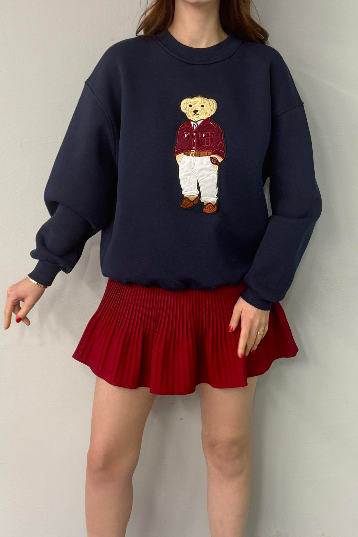 AYICIK NAKIŞLI SWEATSHIRT