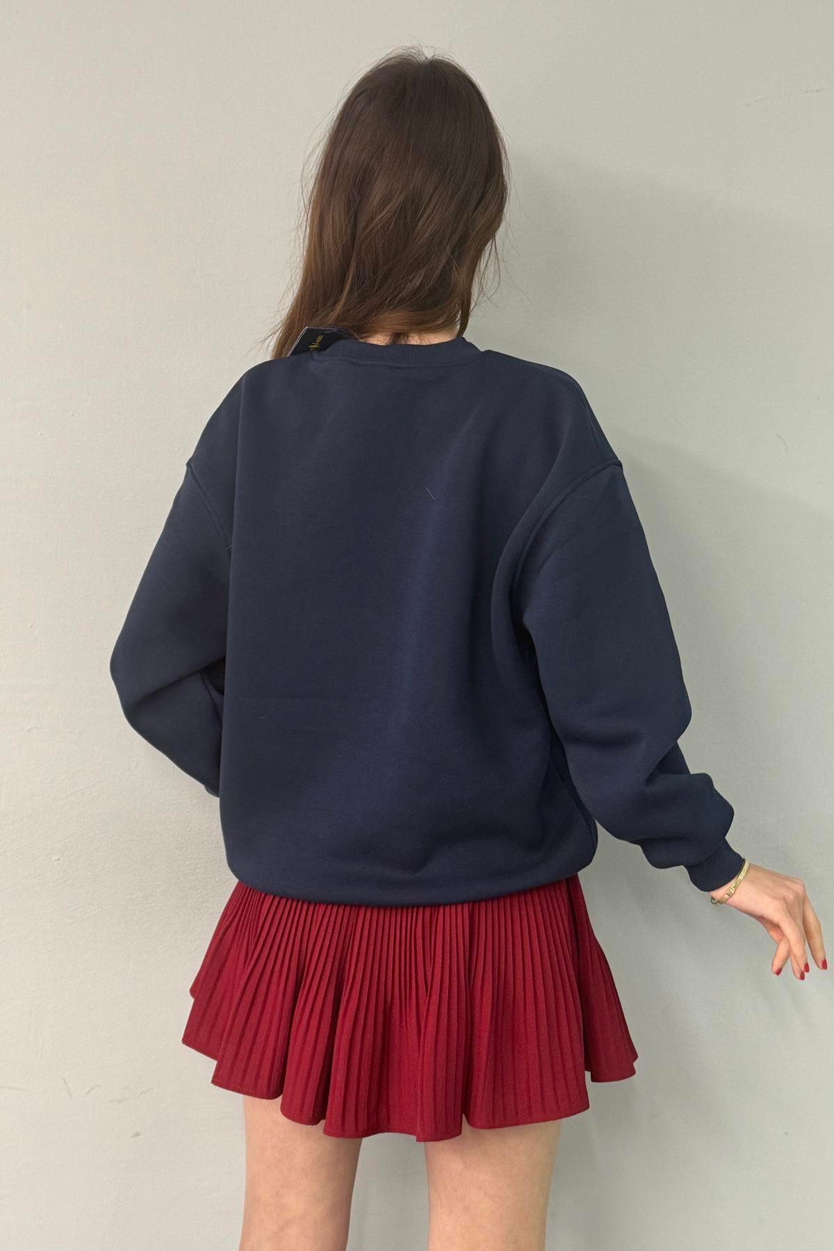 AYICIK NAKIŞLI SWEATSHIRT