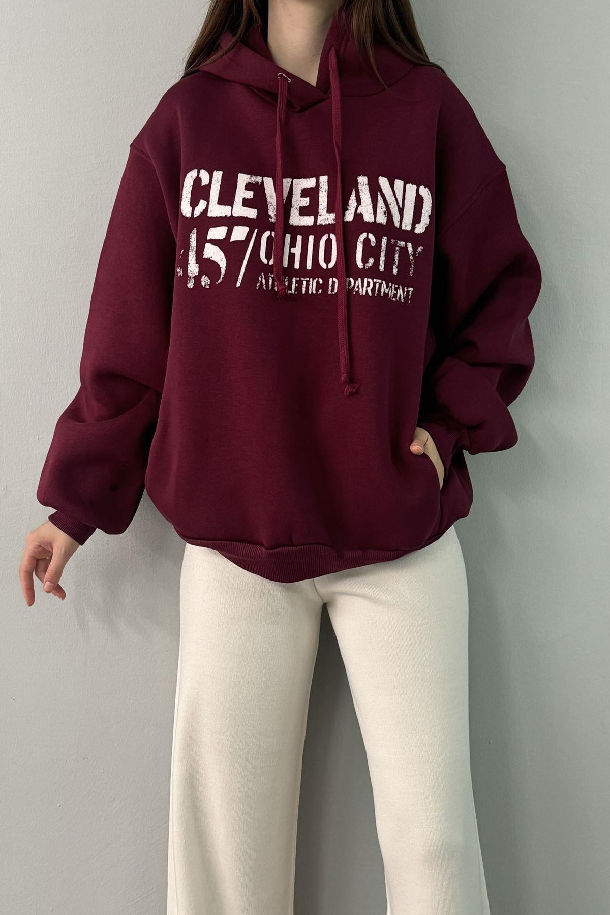 BASKI DETAY SWEATSHIRT