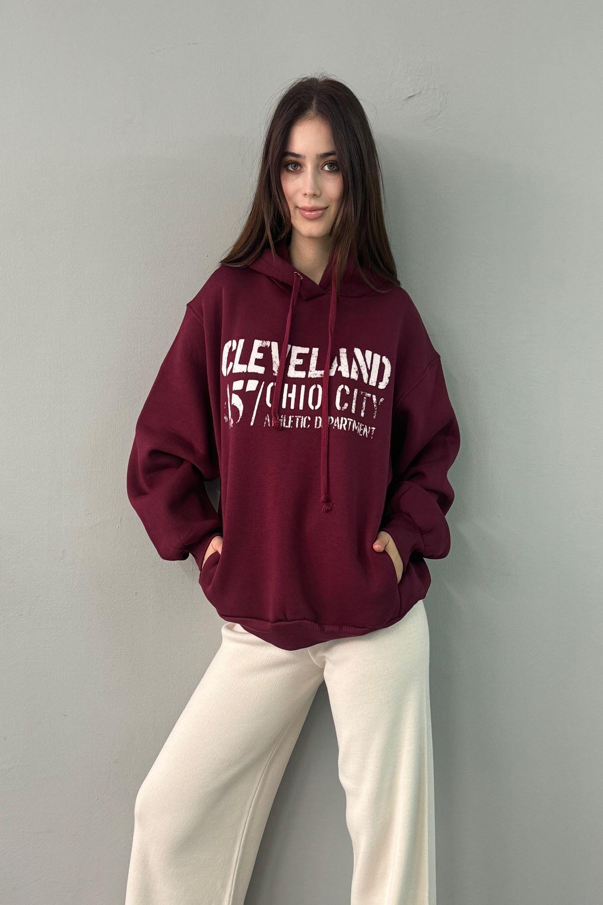 BASKI DETAY SWEATSHIRT
