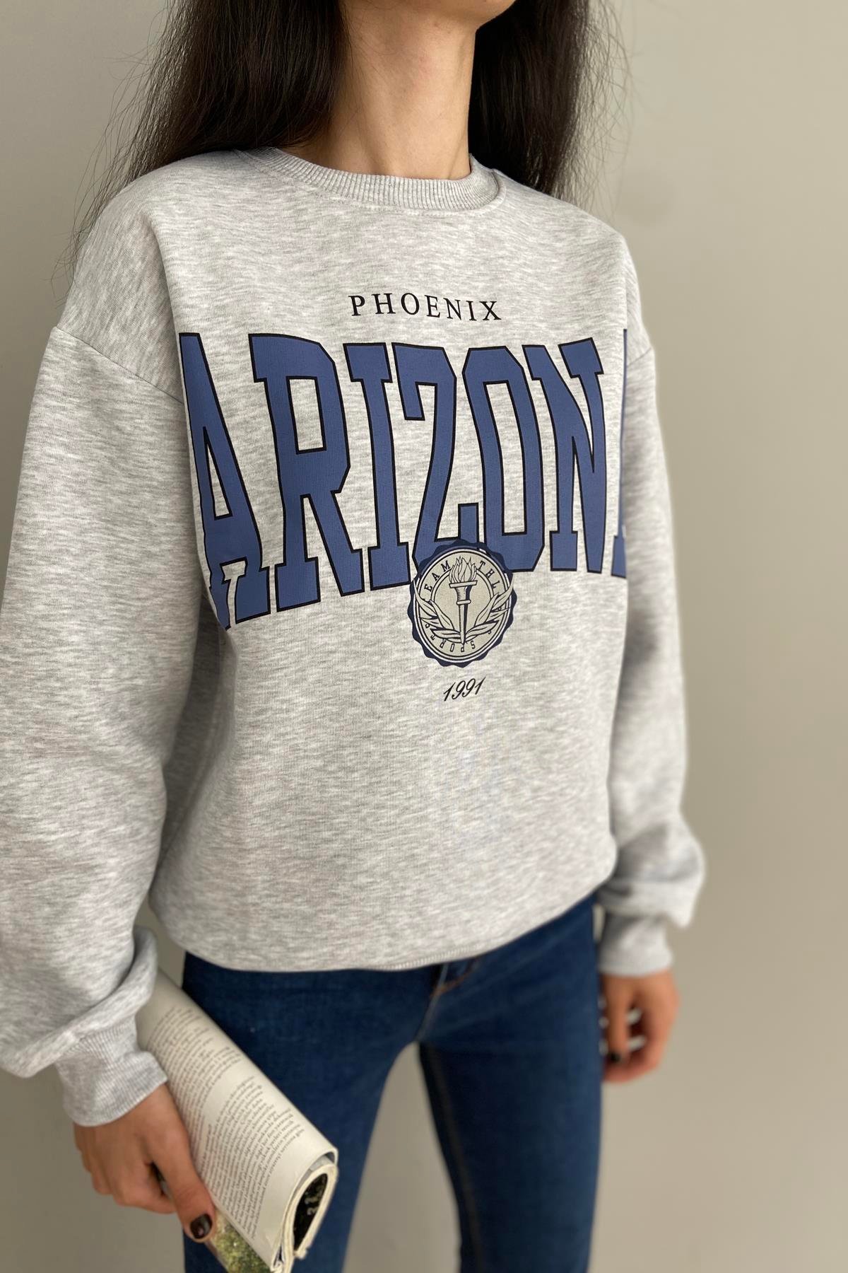 BASKI DETAY SWEATSHIRT