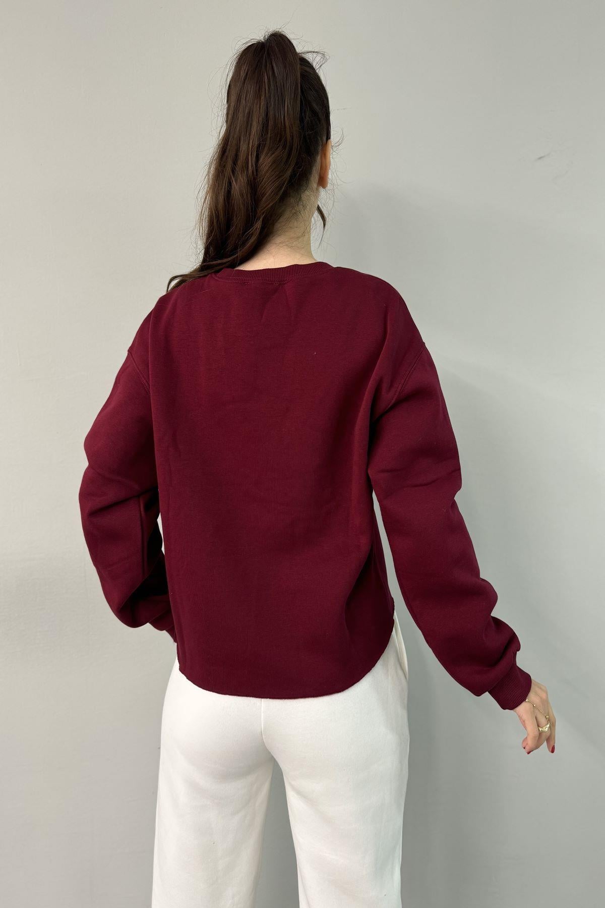 BASKI DETAY SWEATSHIRT