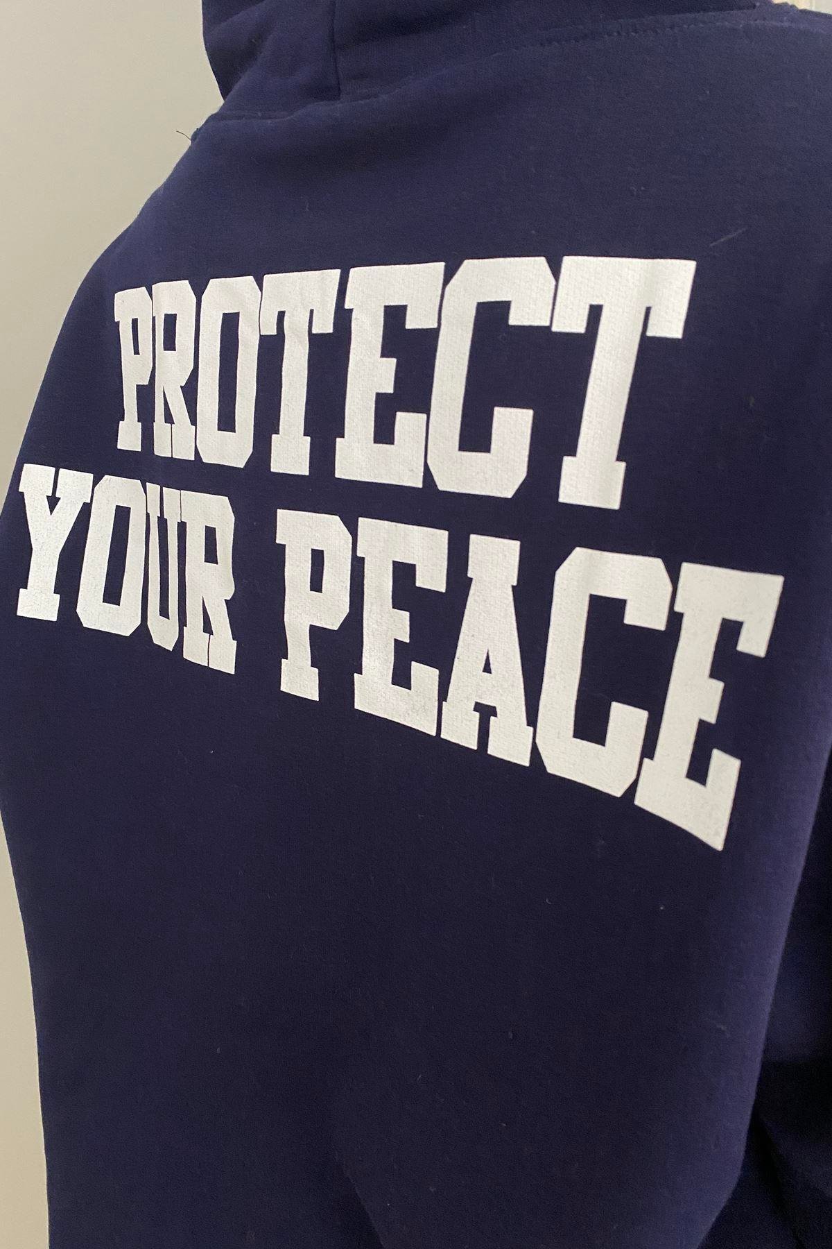 BASKI DETAYLI KAPŞONLU OVERSİZE SWEATSHIRT