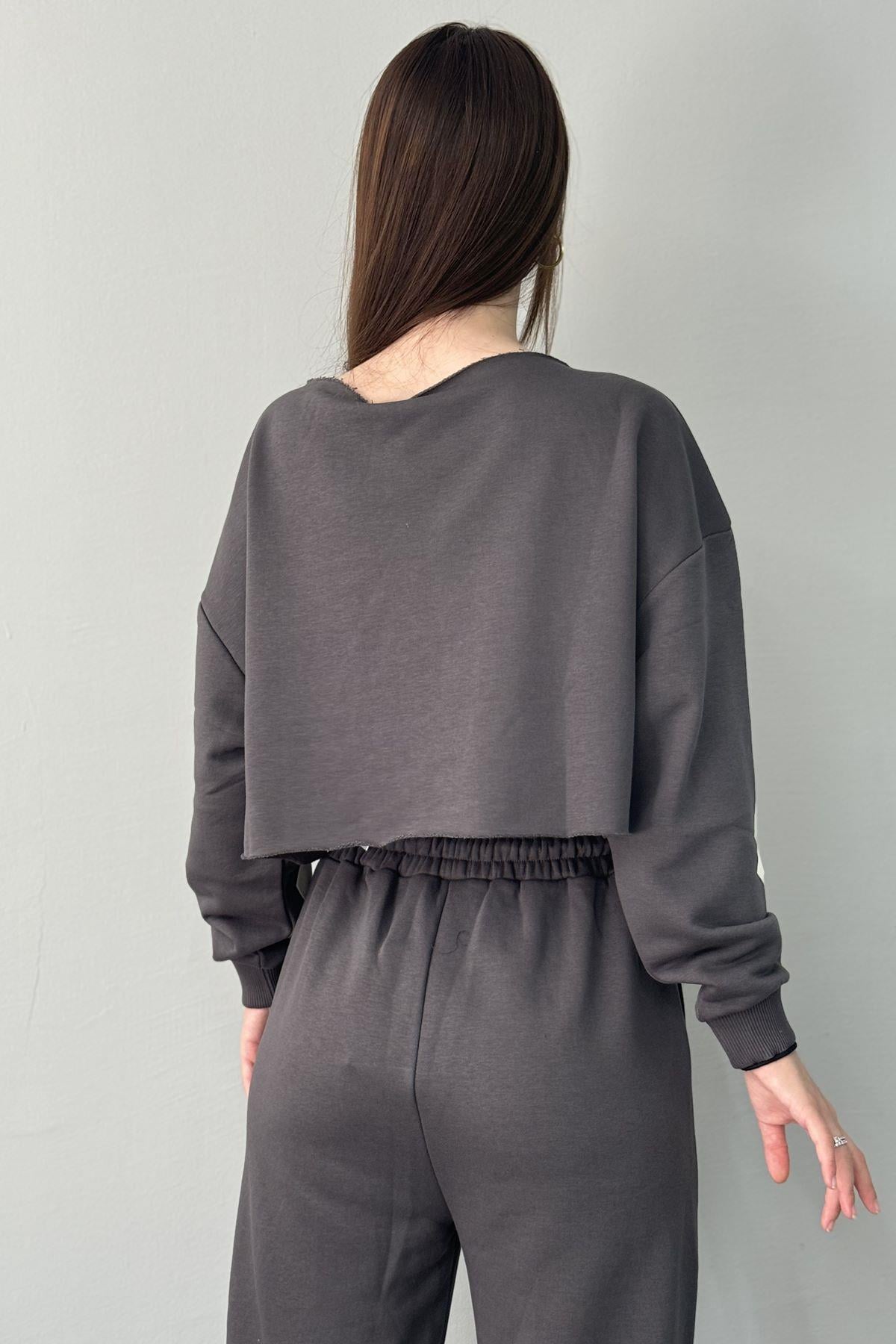 BASKI DETAYLI SWEAT SHİRT