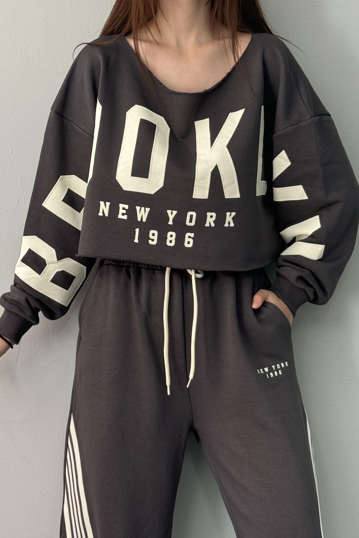 BASKI DETAYLI SWEAT SHİRT