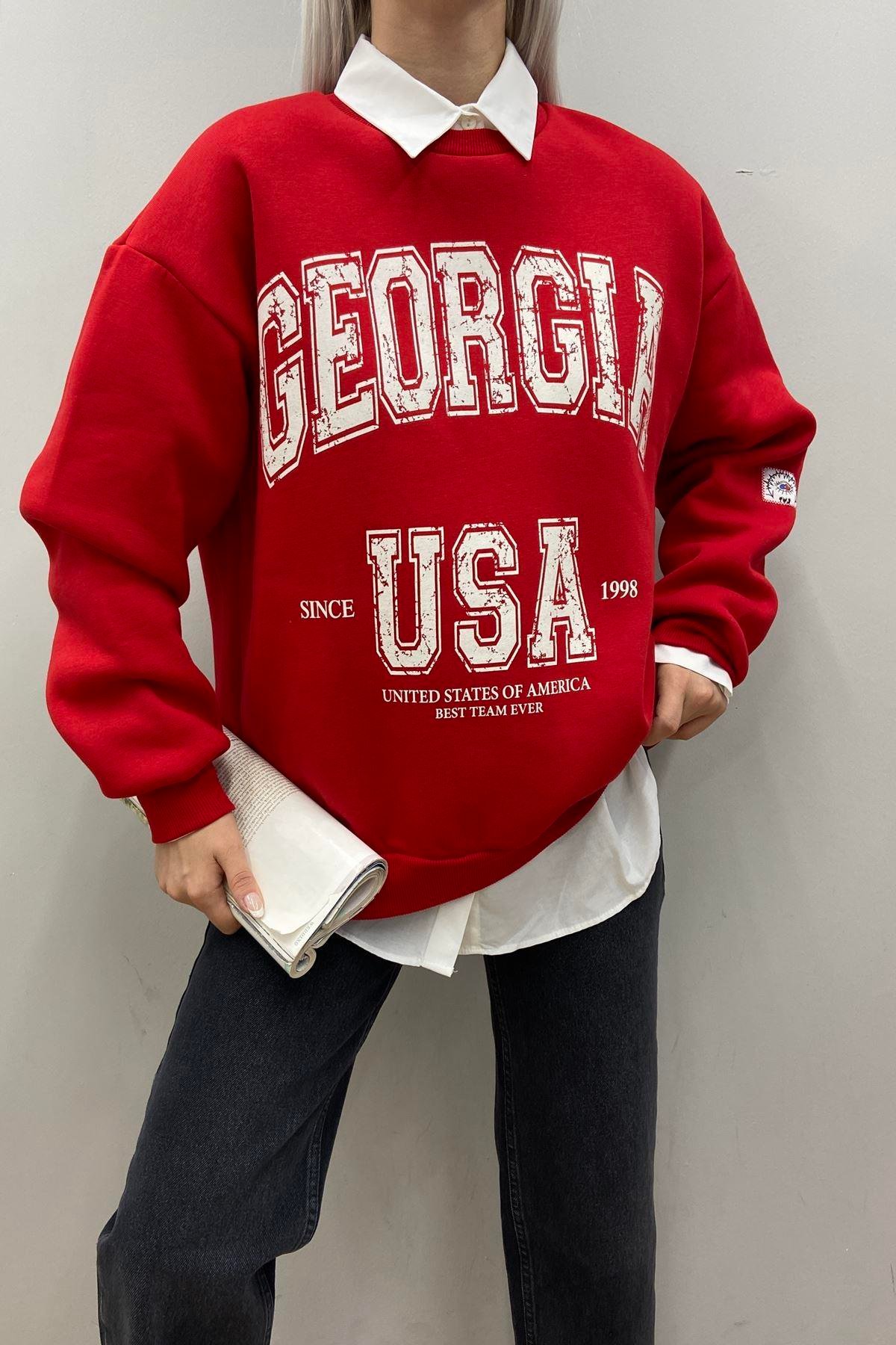 BASKI DETAYLI SWEATSHIRT