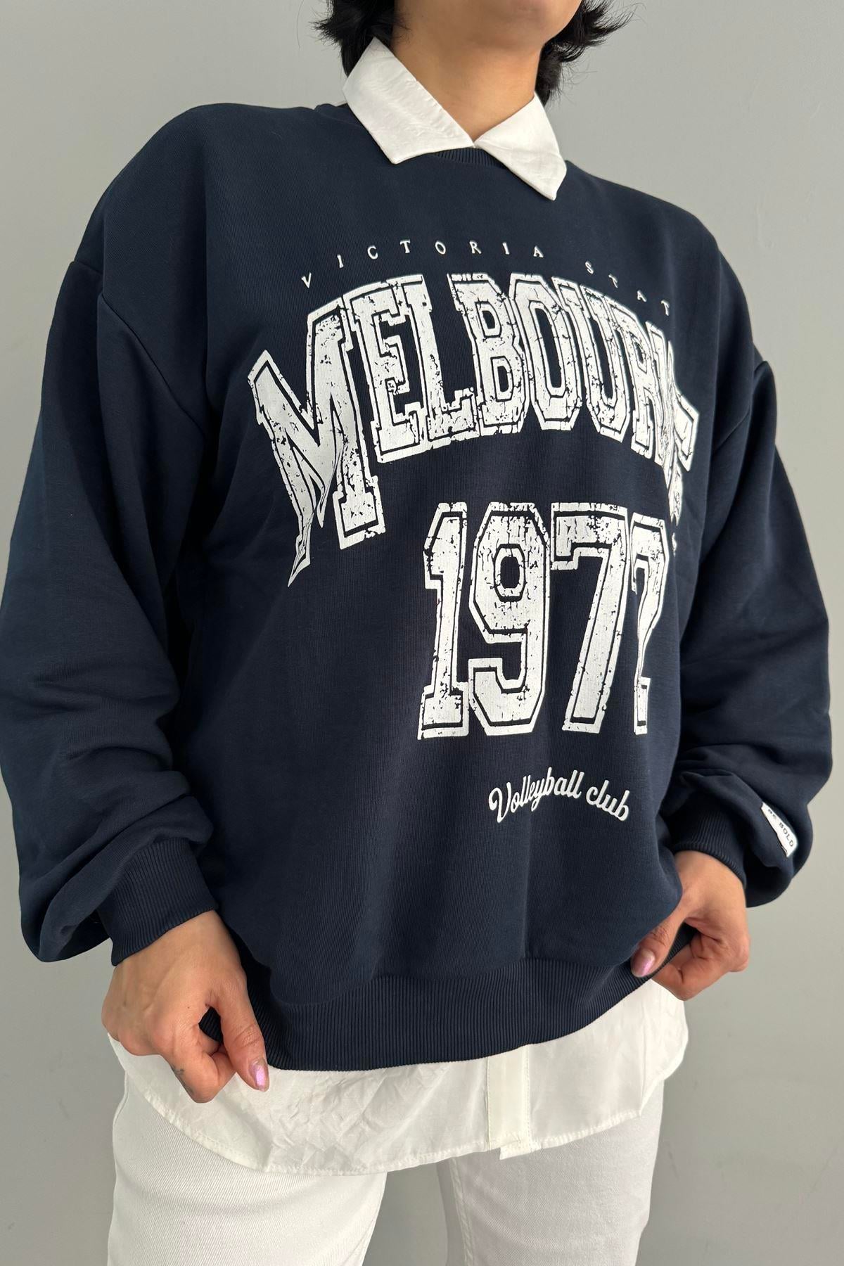BASKI DETAYLI SWEATSHIRT