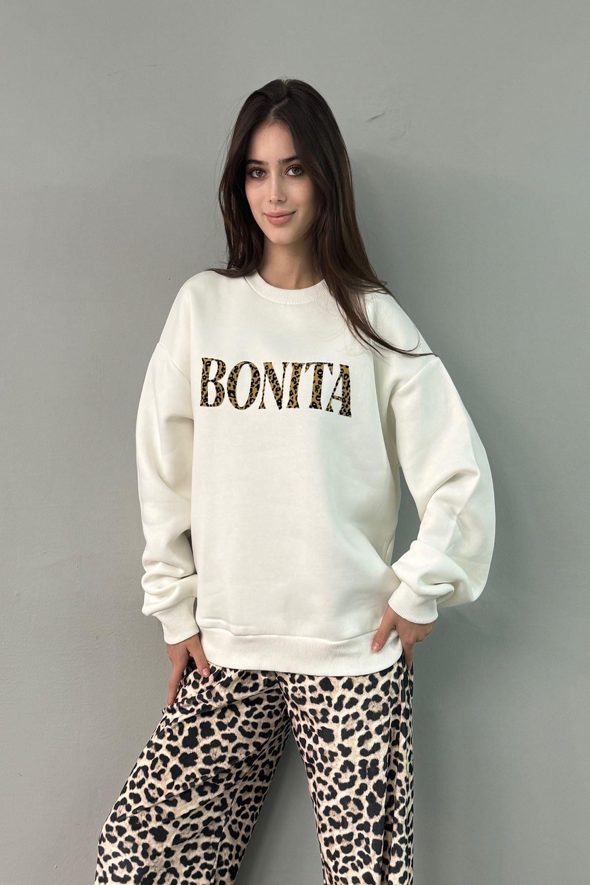BASKI DETAYLI SWEATSHIRT