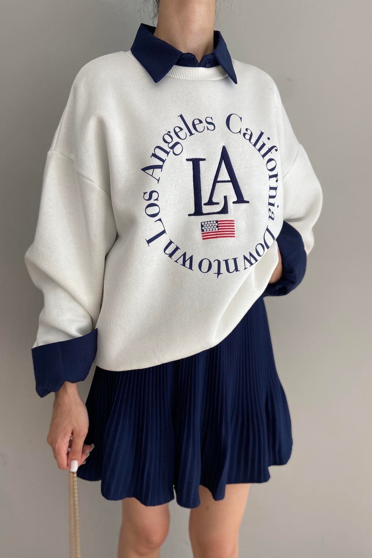BASKI DETAYLI SWEATSHIRT