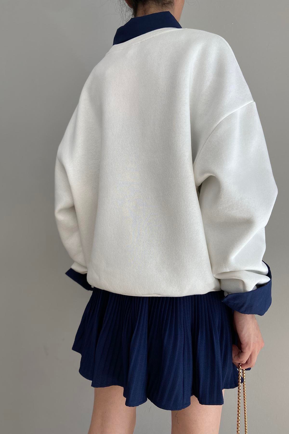 BASKI DETAYLI SWEATSHIRT
