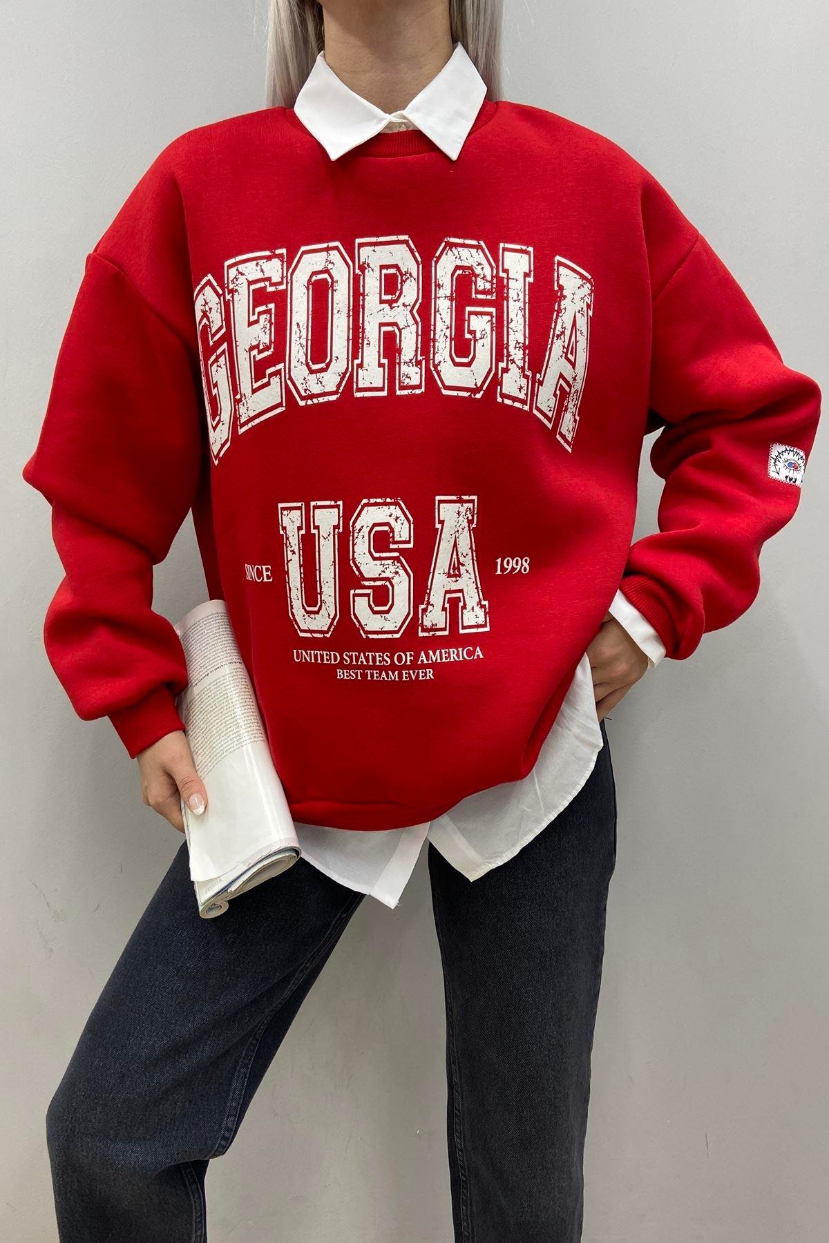 BASKI DETAYLI SWEATSHIRT