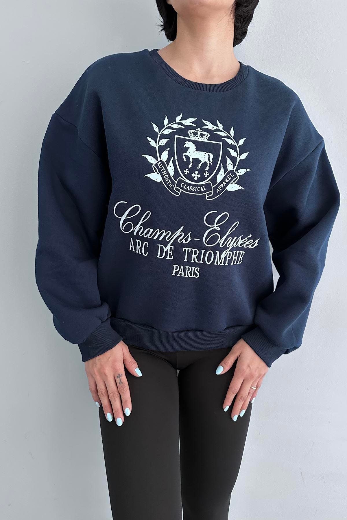 BASKI DETAYLI SWEATSHIRT