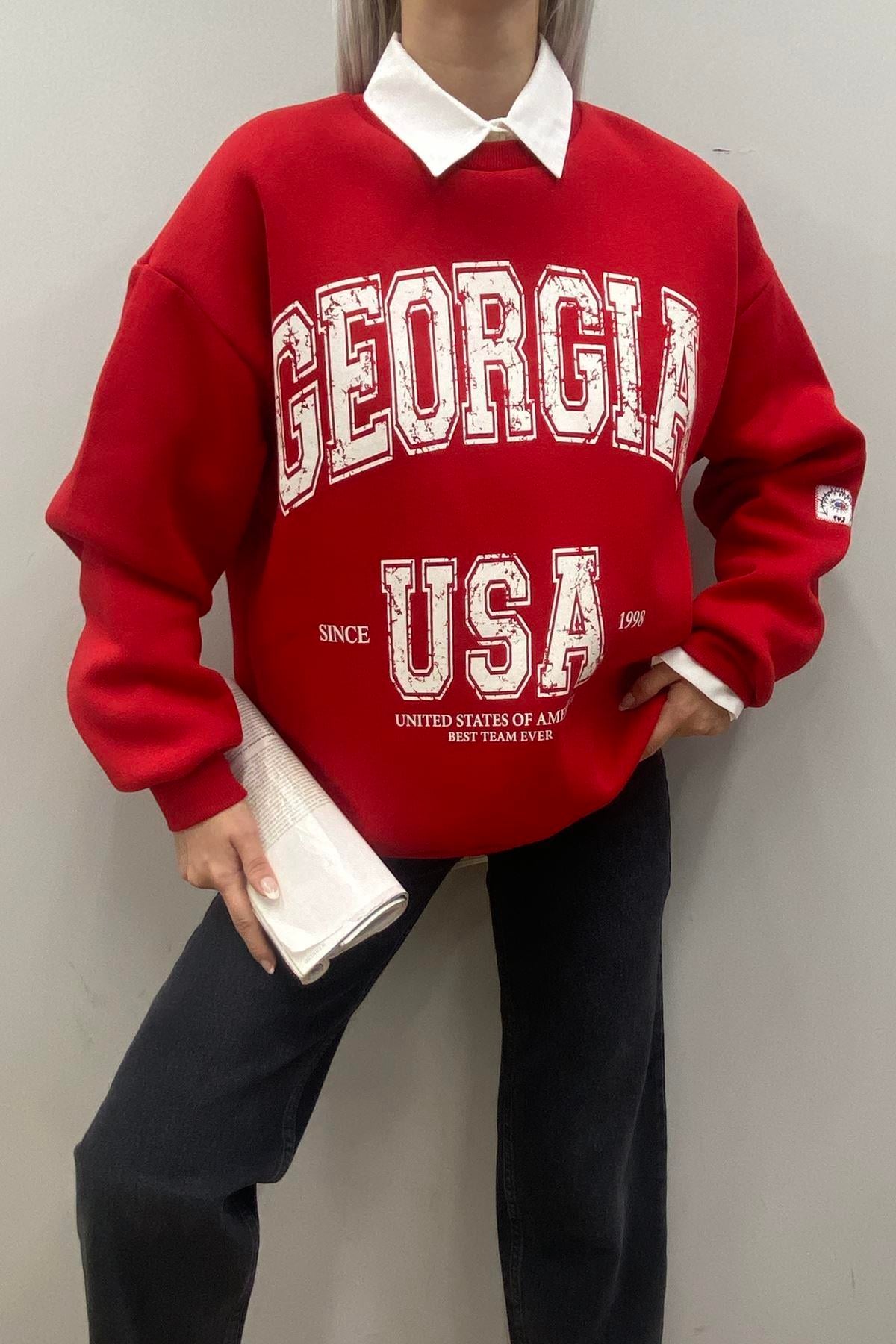 BASKI DETAYLI SWEATSHIRT